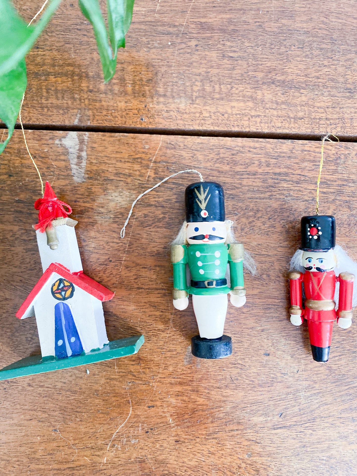 Lot of Vintage Handpainted Wooden Ornaments - Nutcrackers