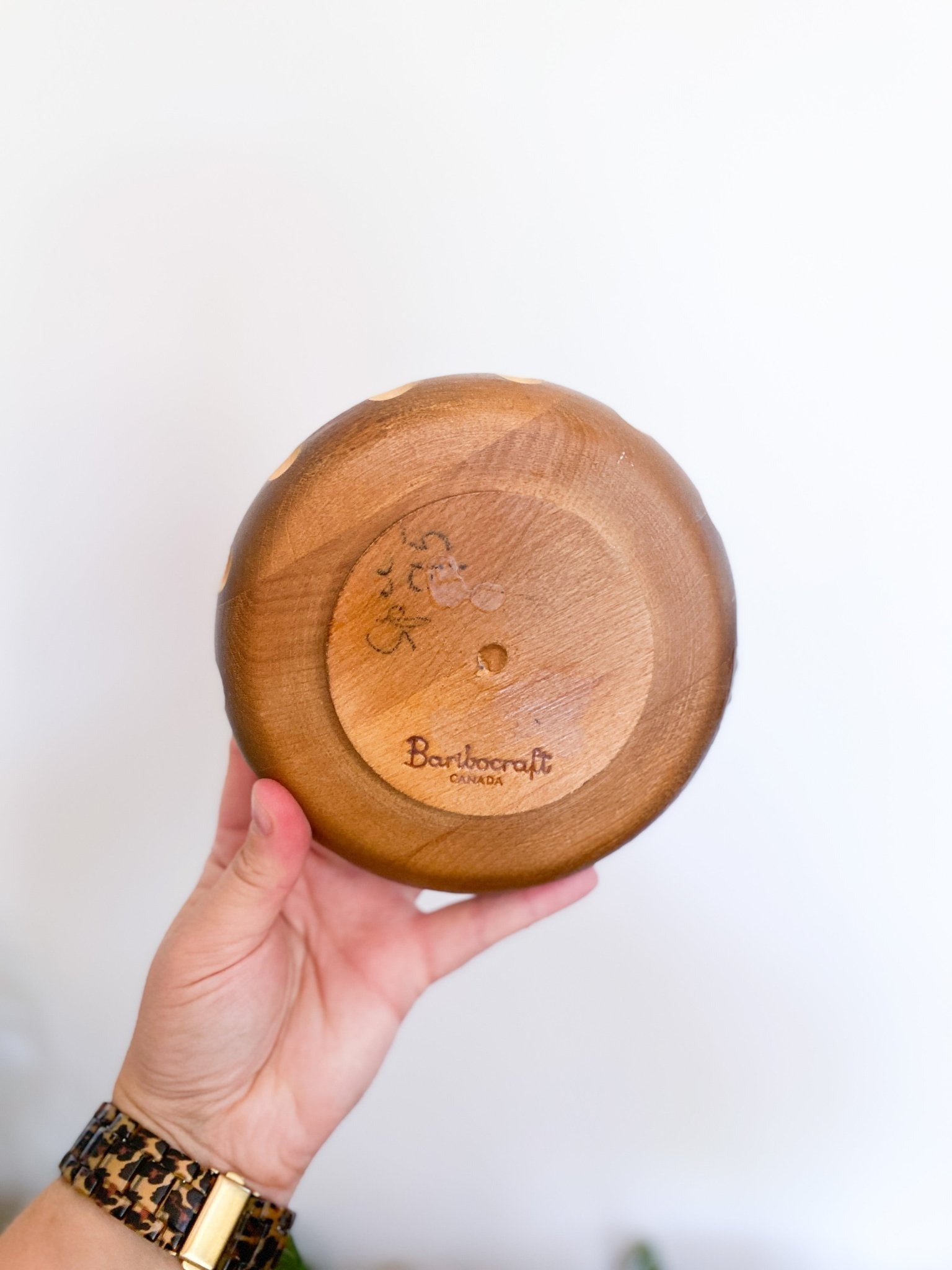 Baribocraft Set of Maple Wooden Bowls with Circular Indentation - Perth Market