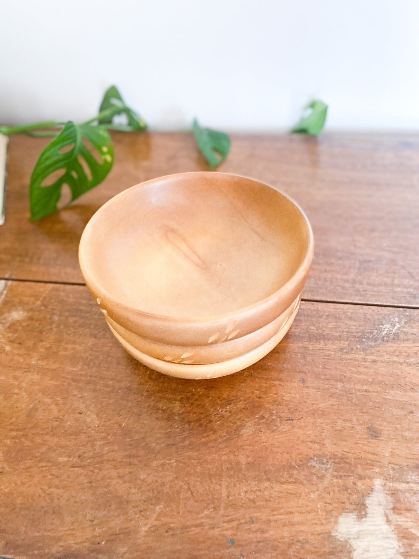 Baribocraft Set of Maple Wooden Bowls with Wheat Pattern - Perth Market