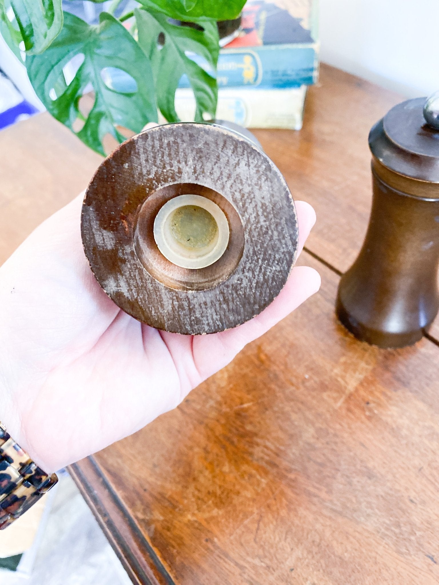 Darkened Wooden Salt & Pepper Shakers - Perth Market