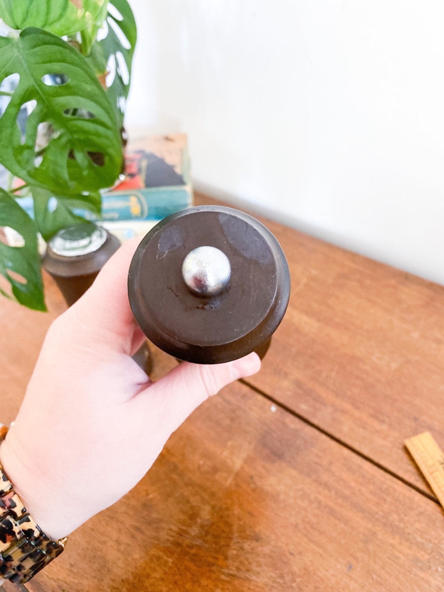 Darkened Wooden Salt & Pepper Shakers - Perth Market