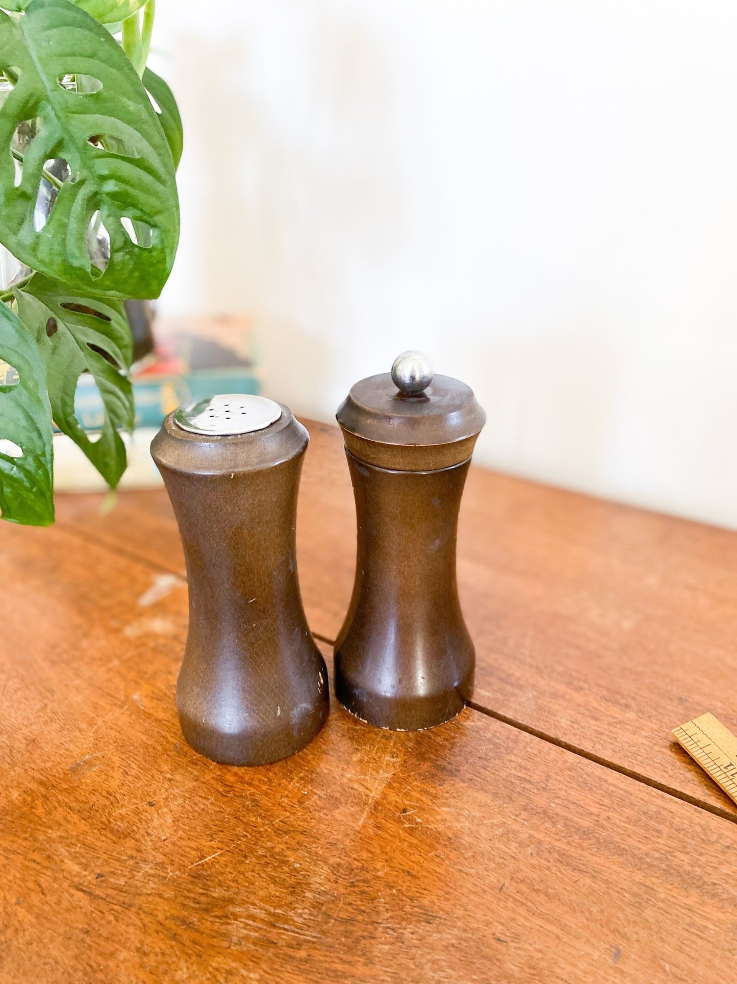 Darkened Wooden Salt & Pepper Shakers - Perth Market