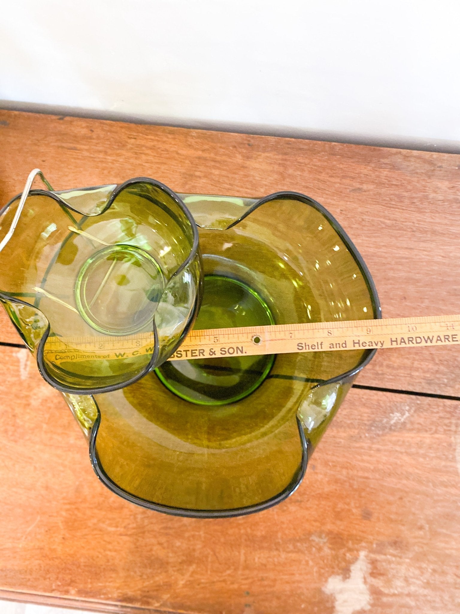 Green Glass Chip & Dip Bowl - Perth Market