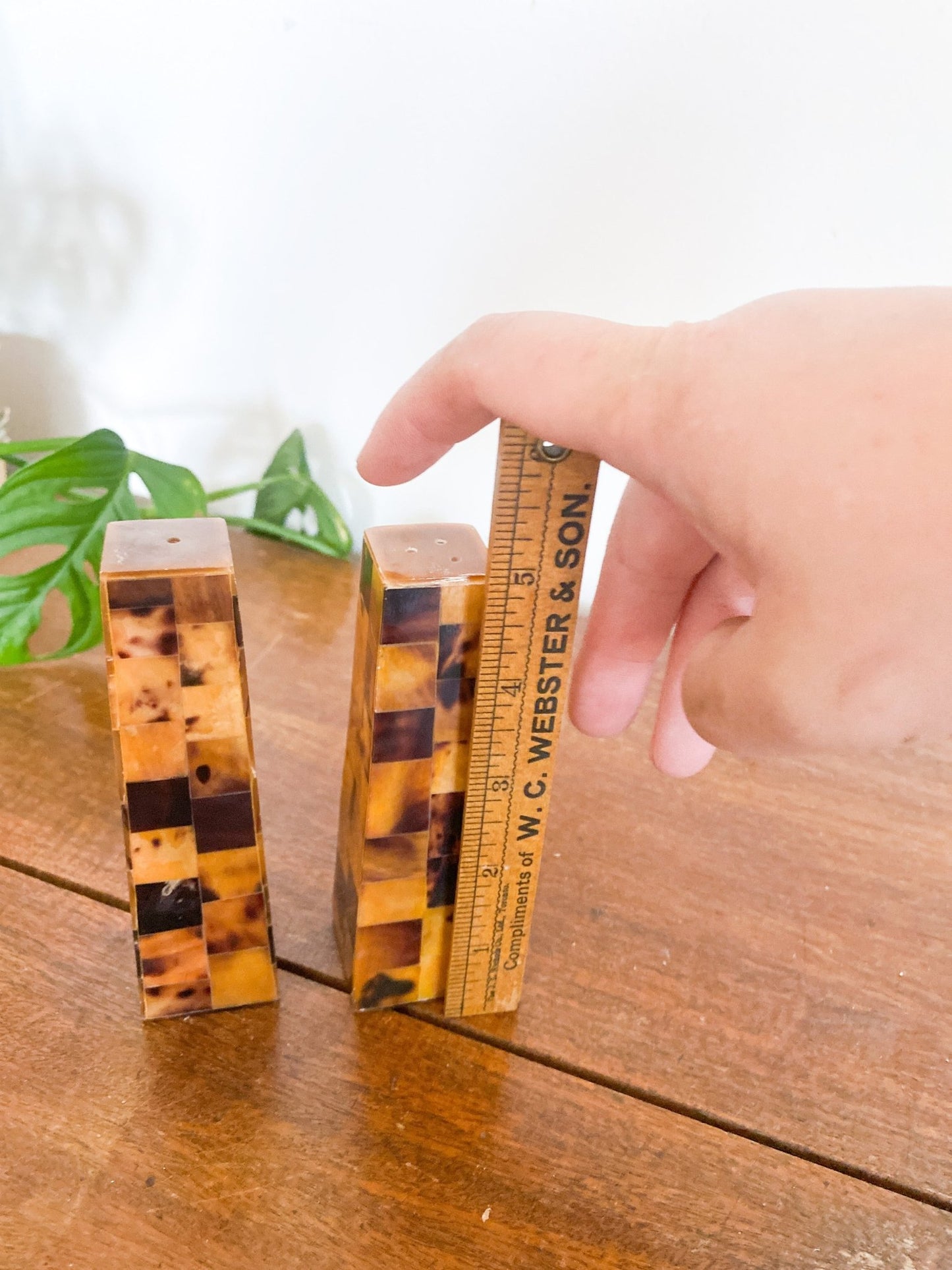 Tall Wooden Mid Century Salt and Pepper Triangle Shakers - Perth Market