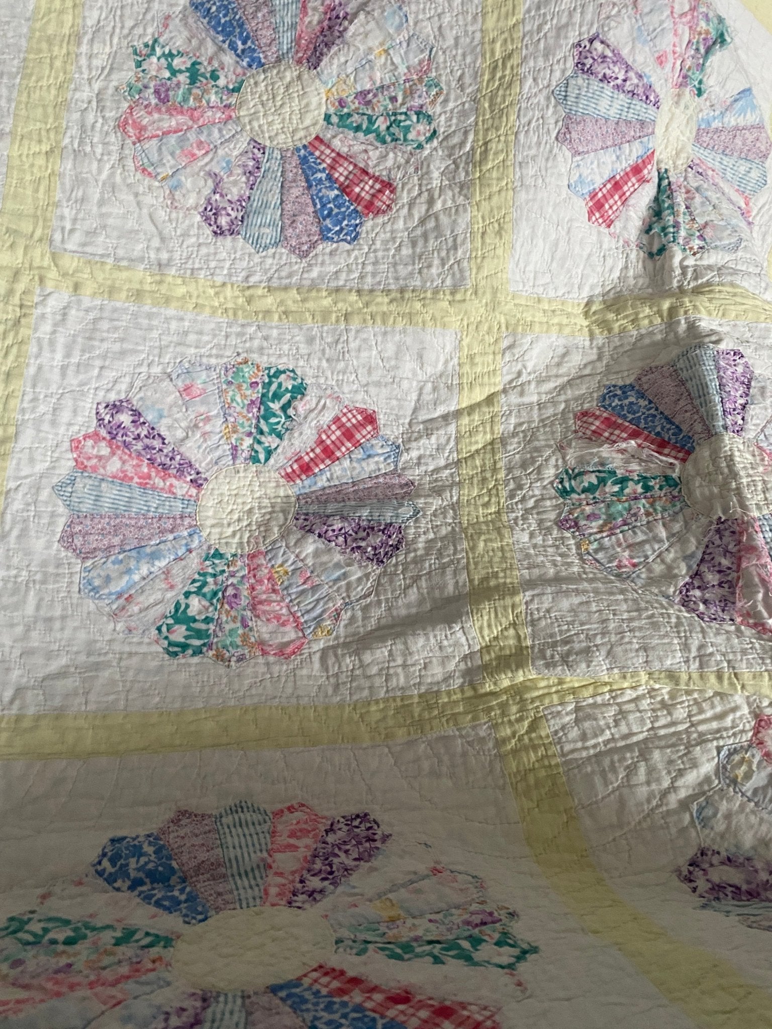 Vintage Quilt Blanket - Distressed/Worn - Perth Market