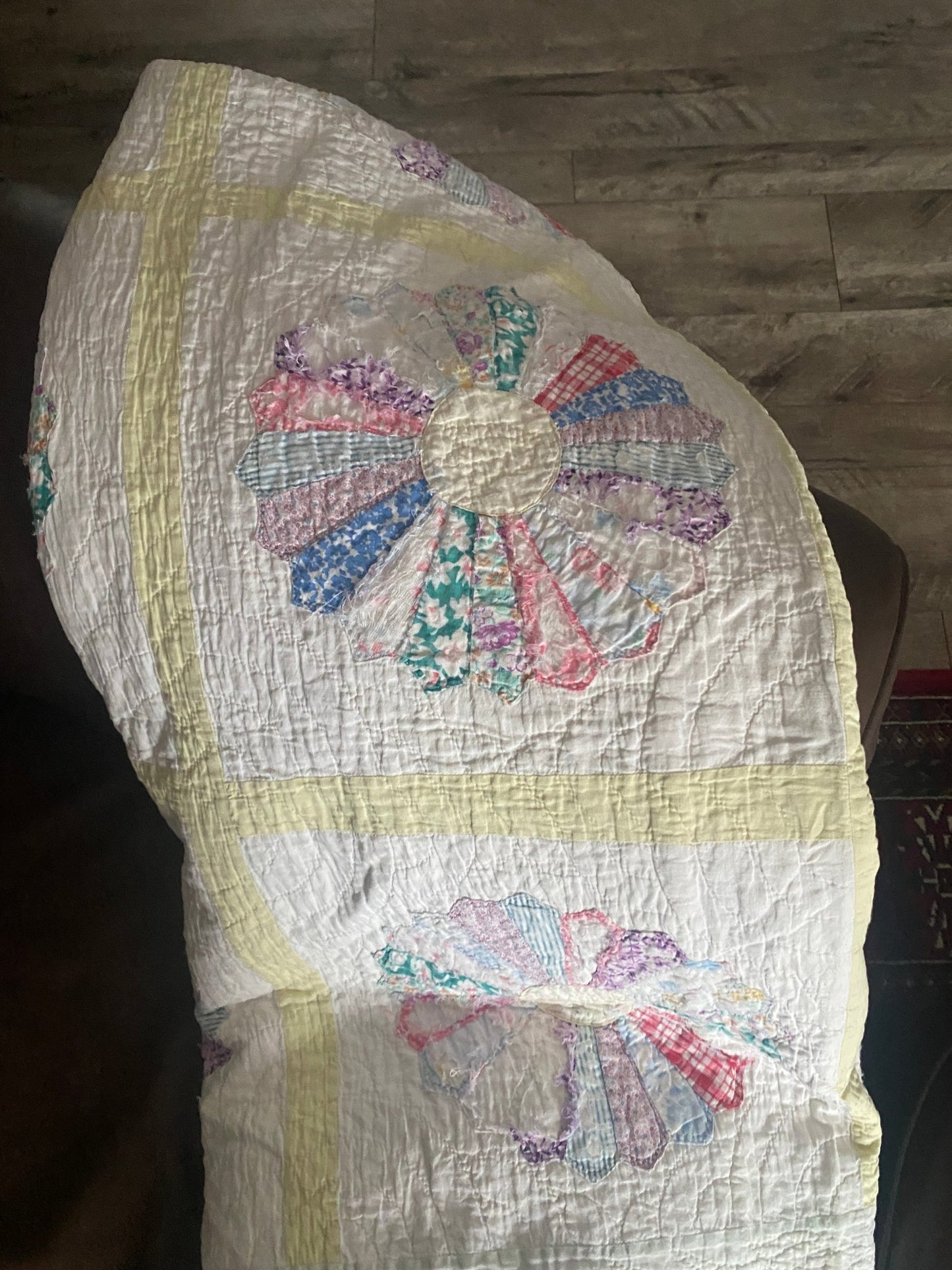 Vintage Quilt Blanket - Distressed/Worn - Perth Market