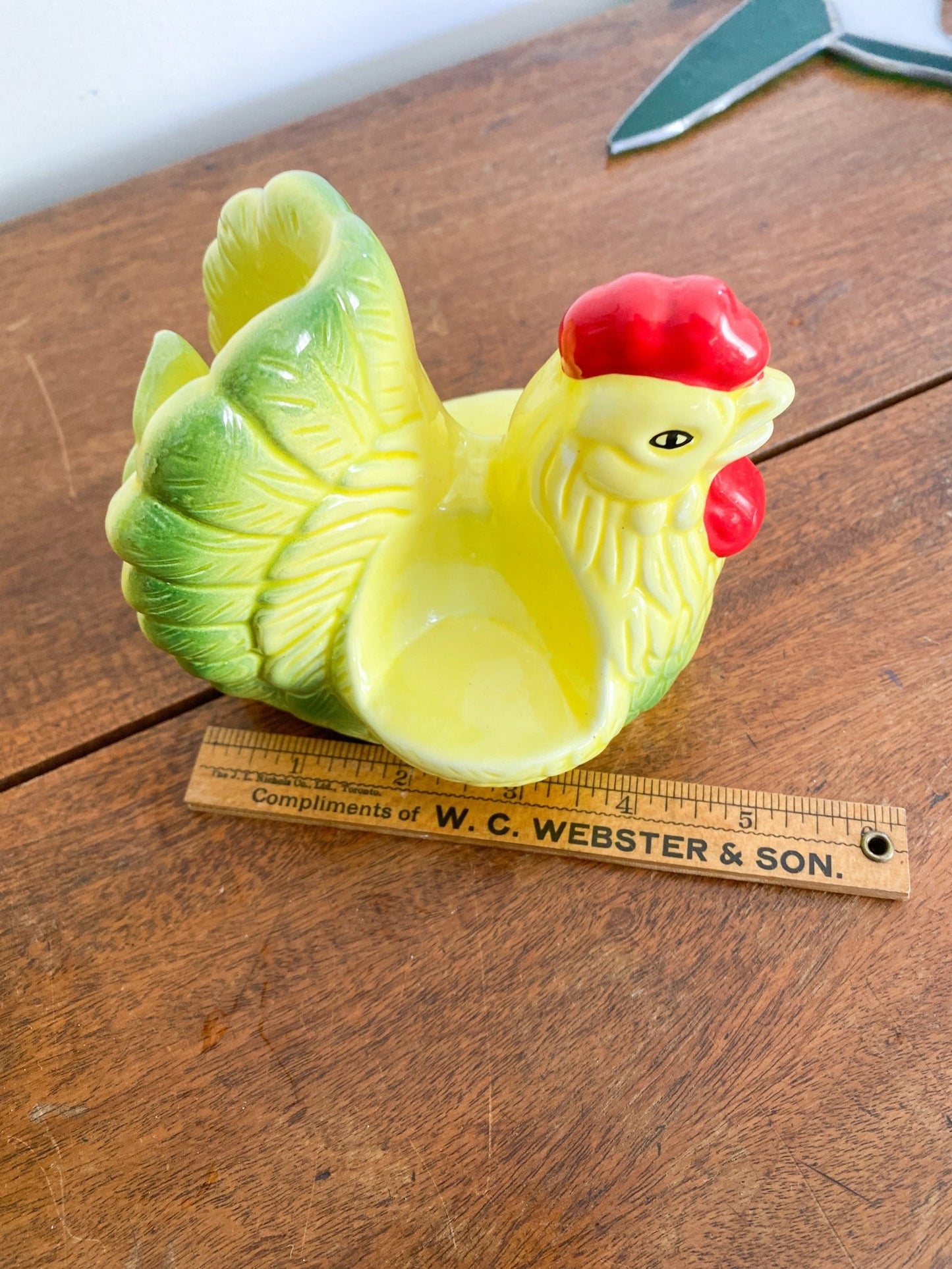 Vintage Yellow Hen Napkin + Salt & Pepper Holder - Perth Market