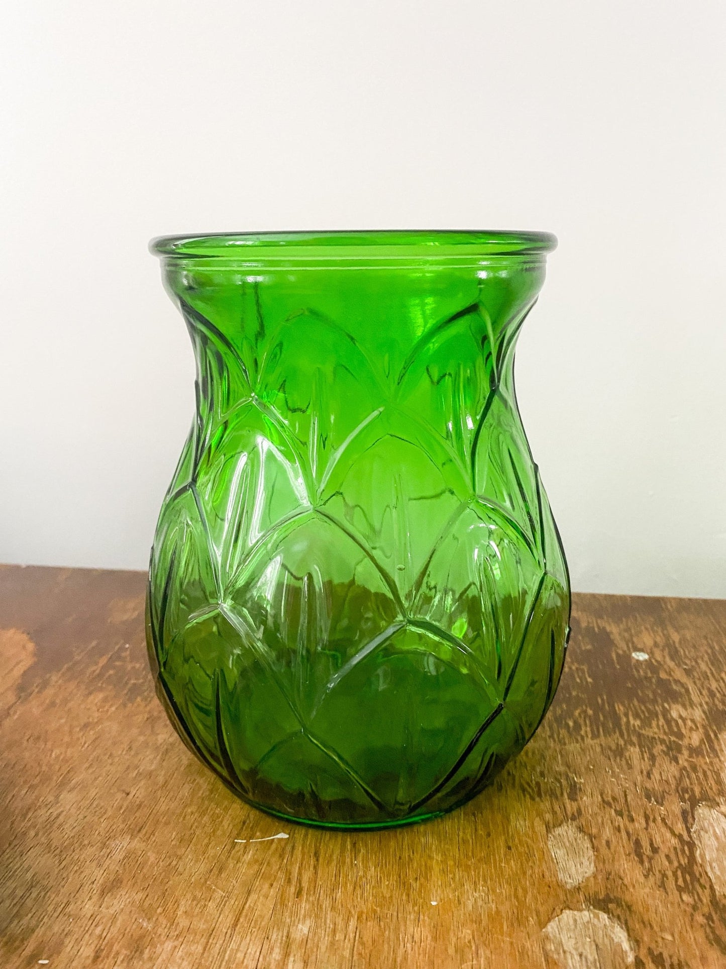 A.I. Lorenzen Owens-Illinois Green Depression Glass Vase - Perth Market