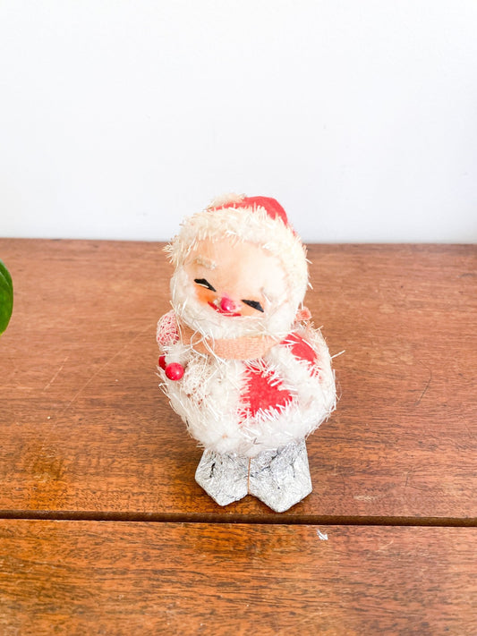 Antique Flocked Santa - Made in Japan - Perth Market