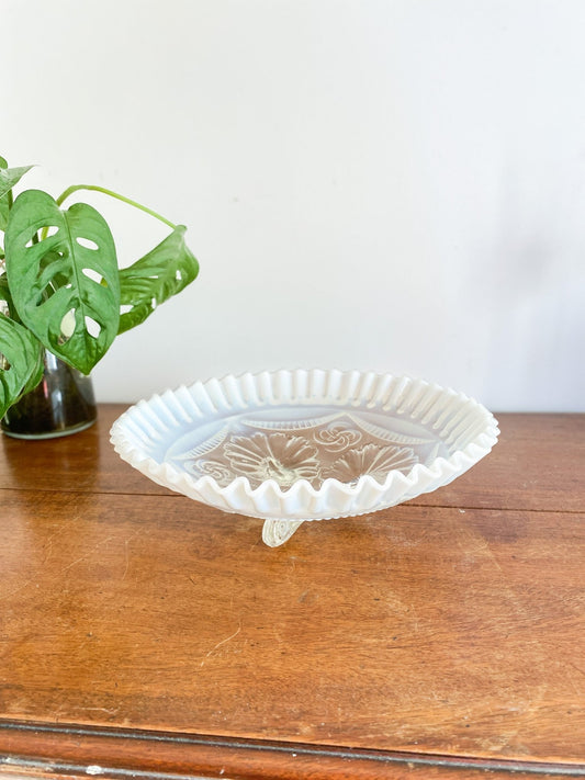 Antique Northwood Ruffles & Rings Opalescent Bowl - Perth Market