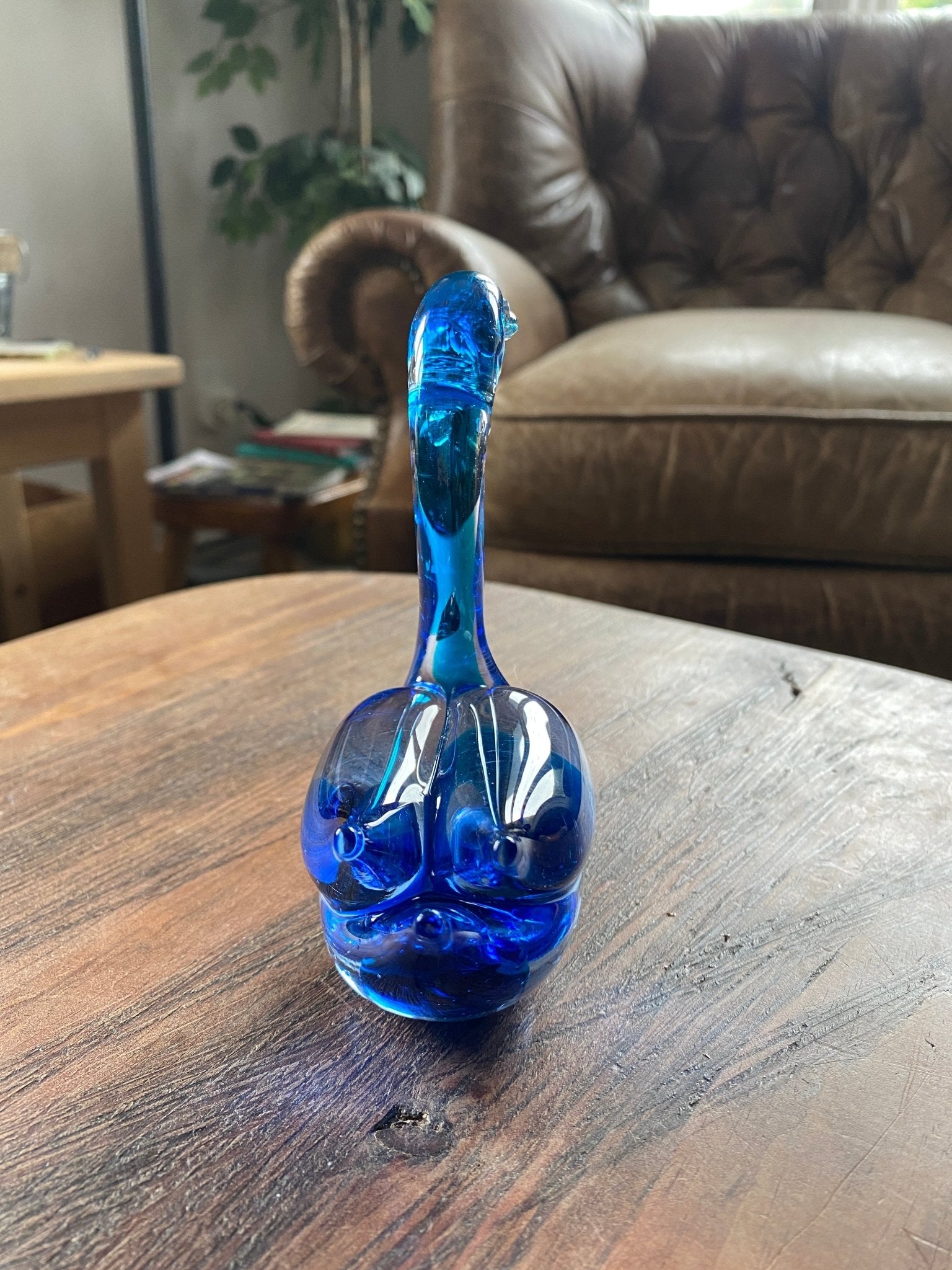 Cobalt Blue glass good swan