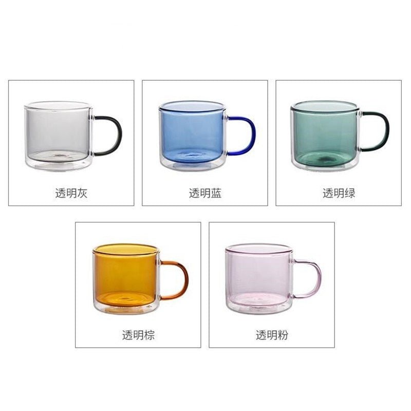 Clear Glass Double Layered Mugs - Perth Market