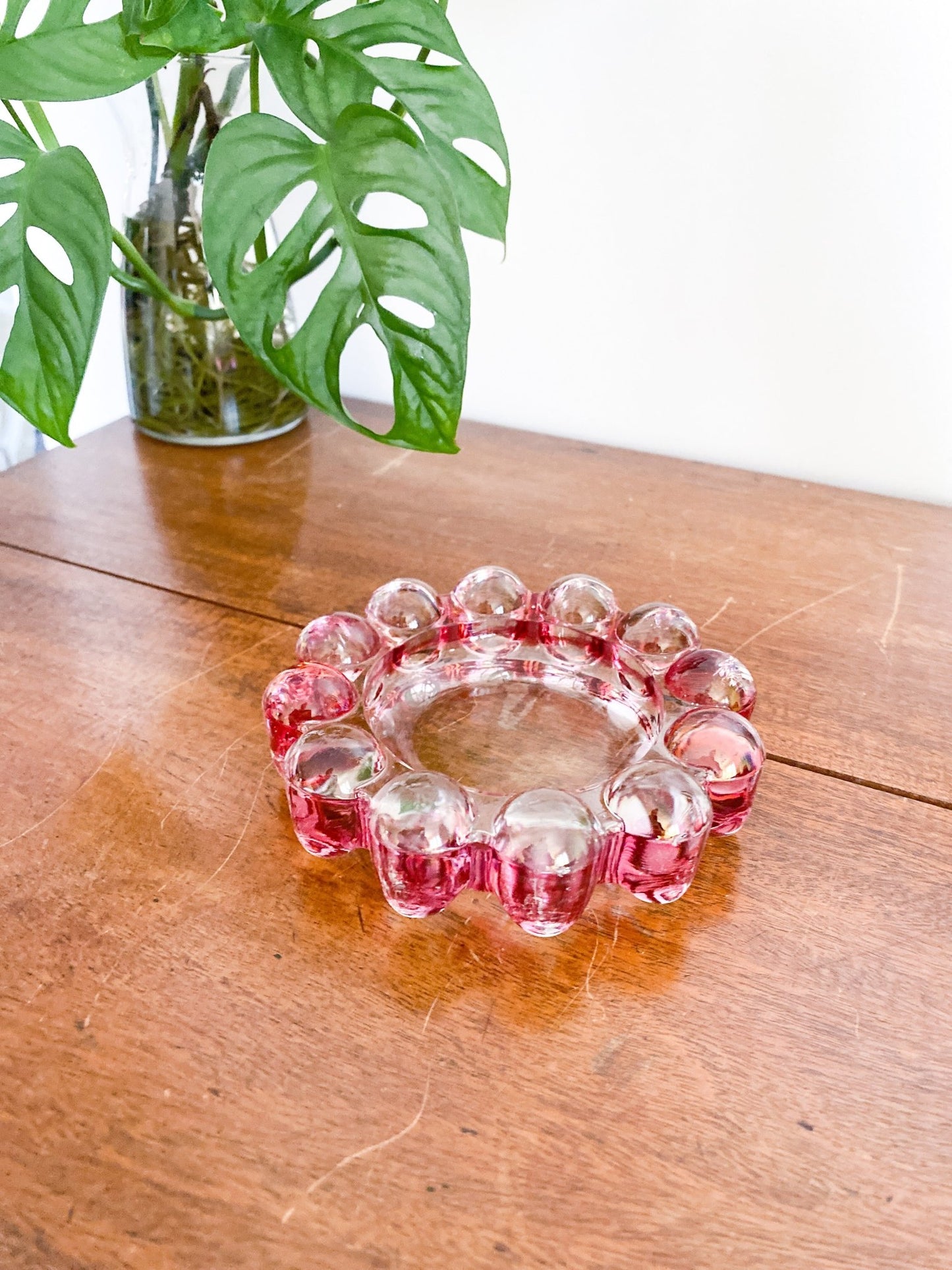 Cranberry Glass Ashtray - Perth Market