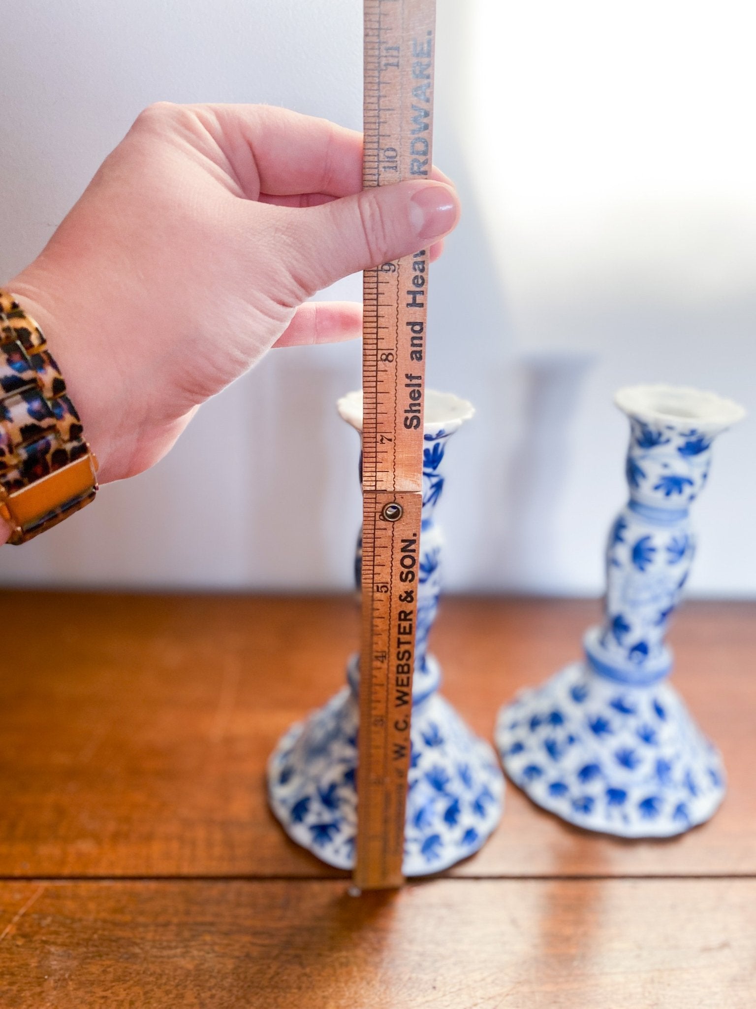 Dutch Delft Blue Candlestick Holders - Perth Market