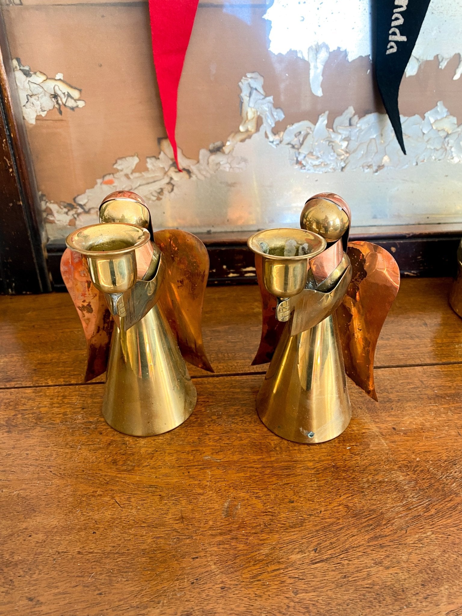 Eaton’s Brass and Copper Angel Candleholder - Perth Market