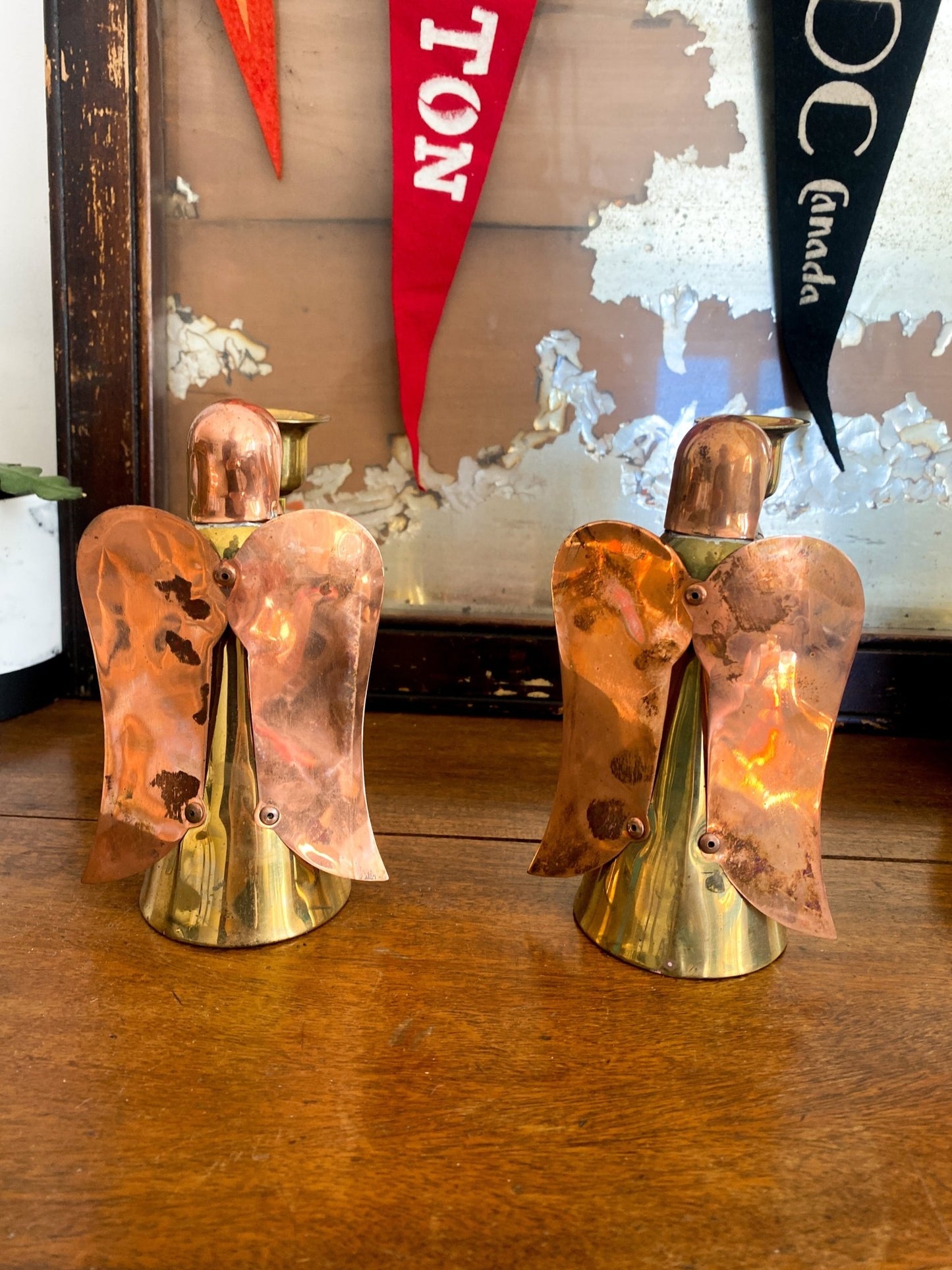 Eaton’s Brass and Copper Angel Candleholder - Perth Market