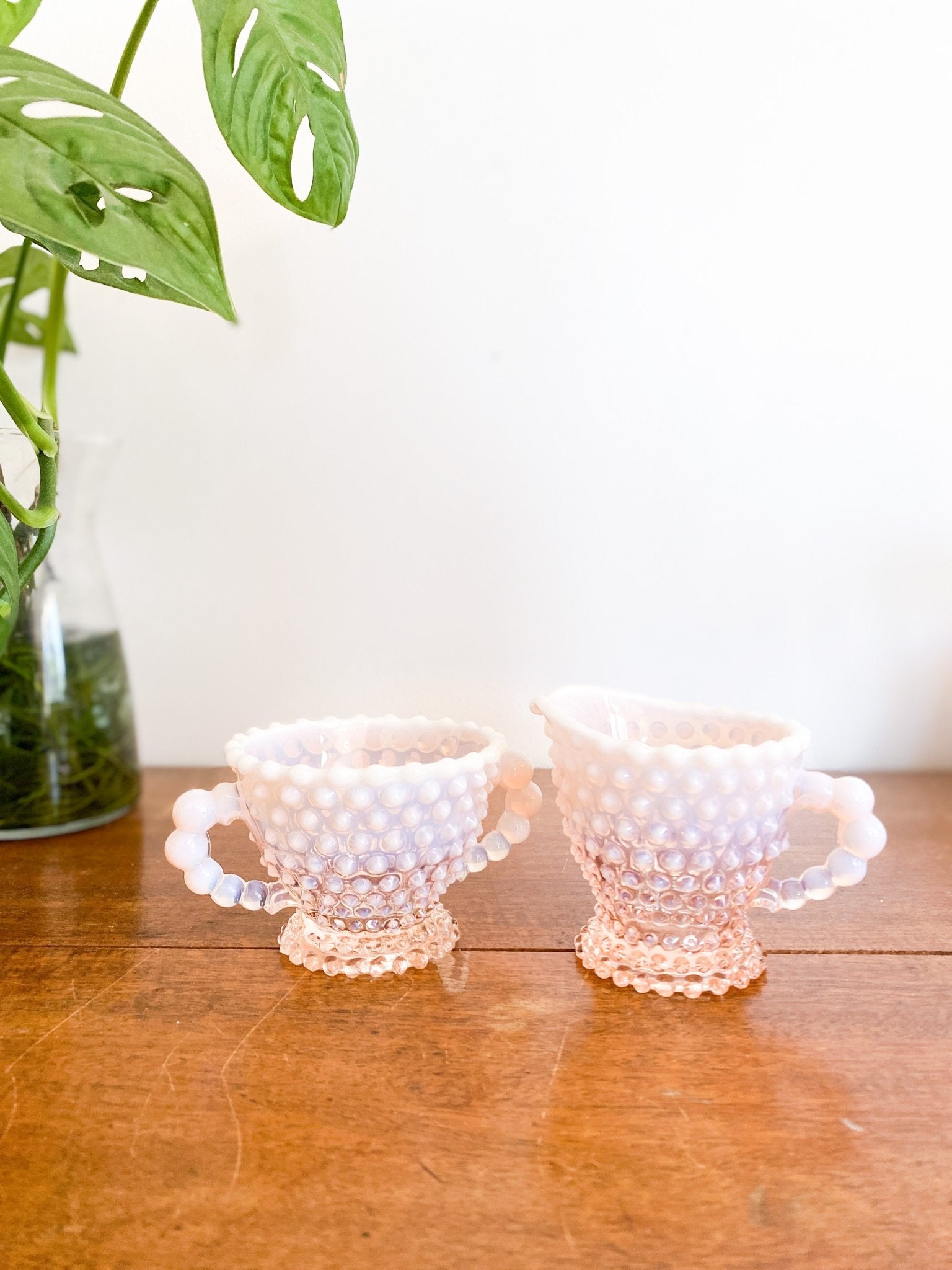 Fenton Hob Nail Ombre Individual Creamer + Sugar - Perth Market