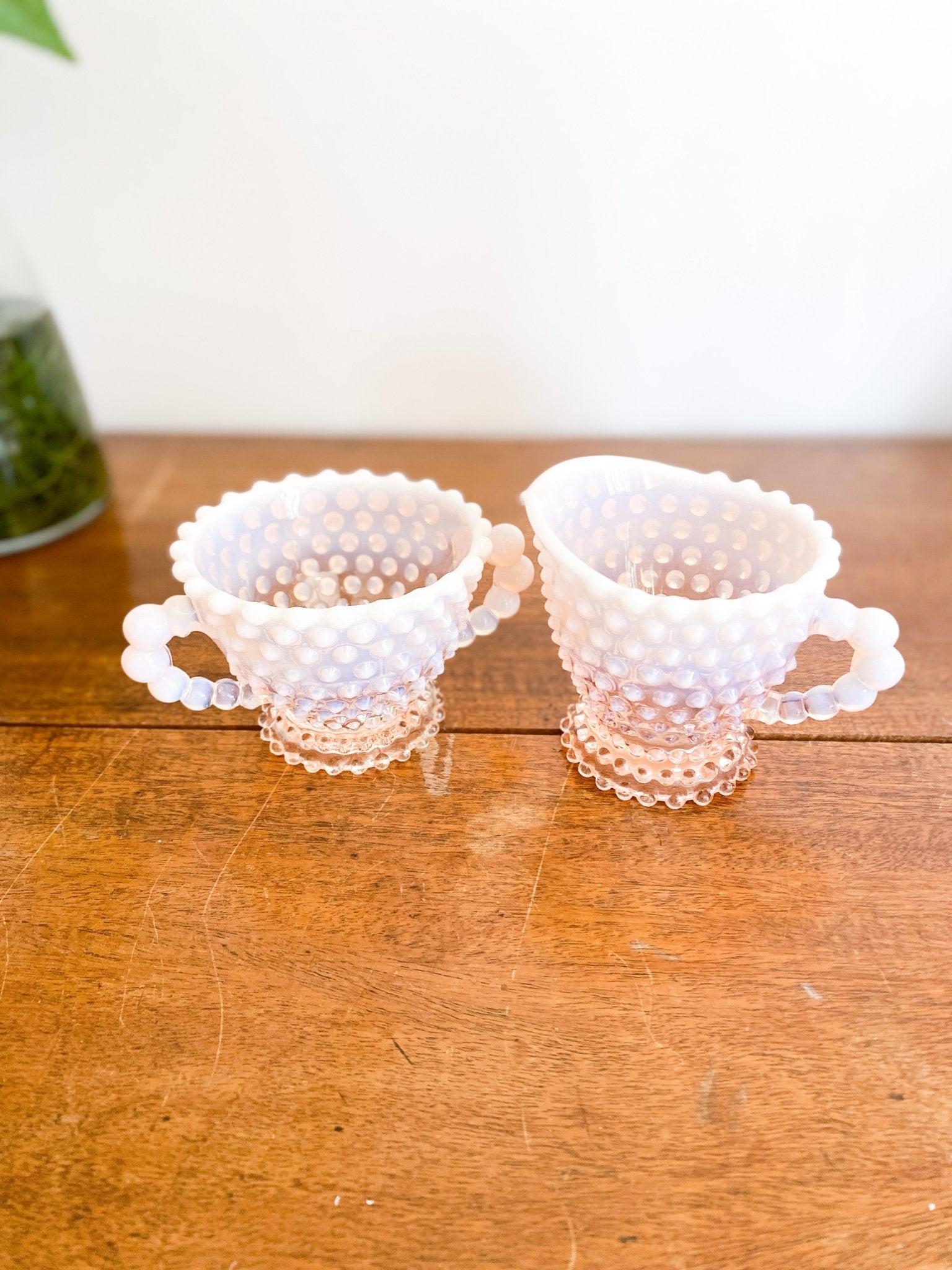 Fenton Hob Nail Ombre Individual Creamer + Sugar - Perth Market