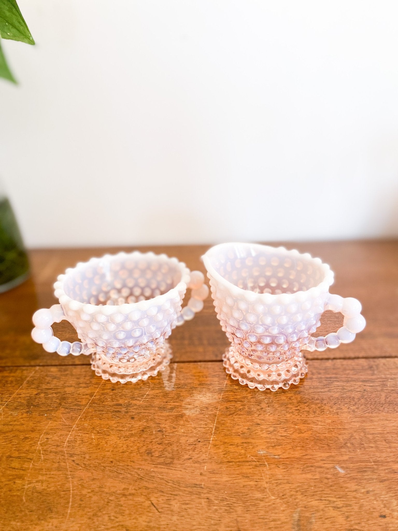 Fenton Hob Nail Ombre Individual Creamer + Sugar - Perth Market