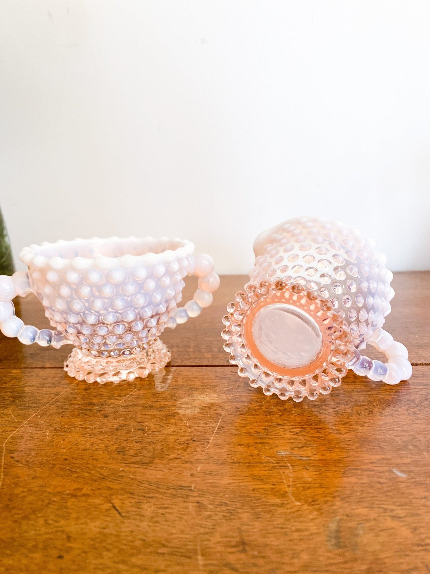 Fenton Hob Nail Ombre Individual Creamer + Sugar - Perth Market