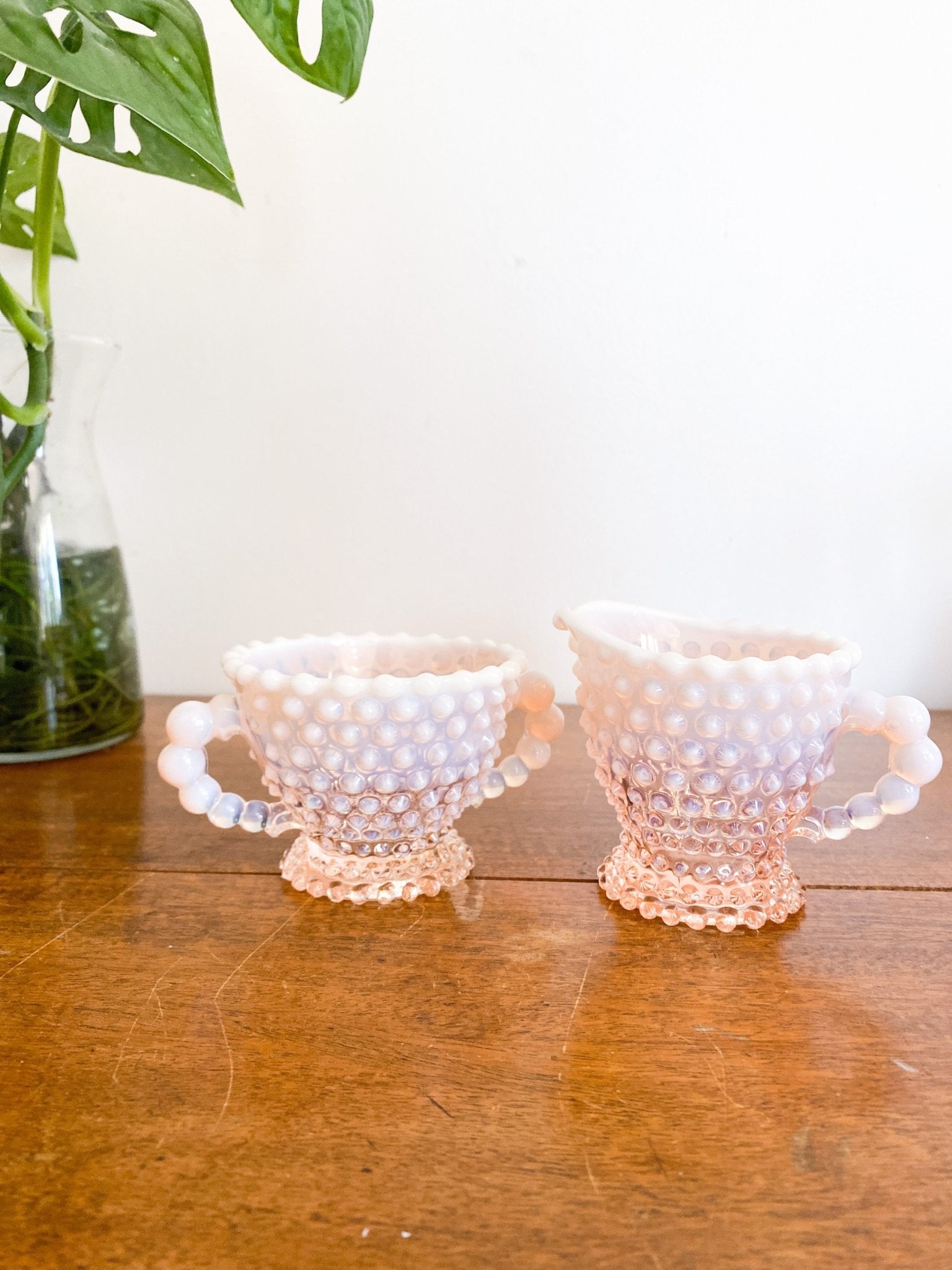 Fenton Hob Nail Ombre Individual Creamer + Sugar - Perth Market