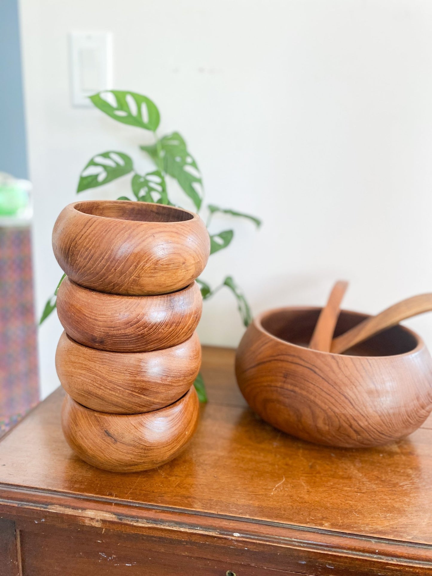 Genuine Teak Salad Bowl Set - Perth Market