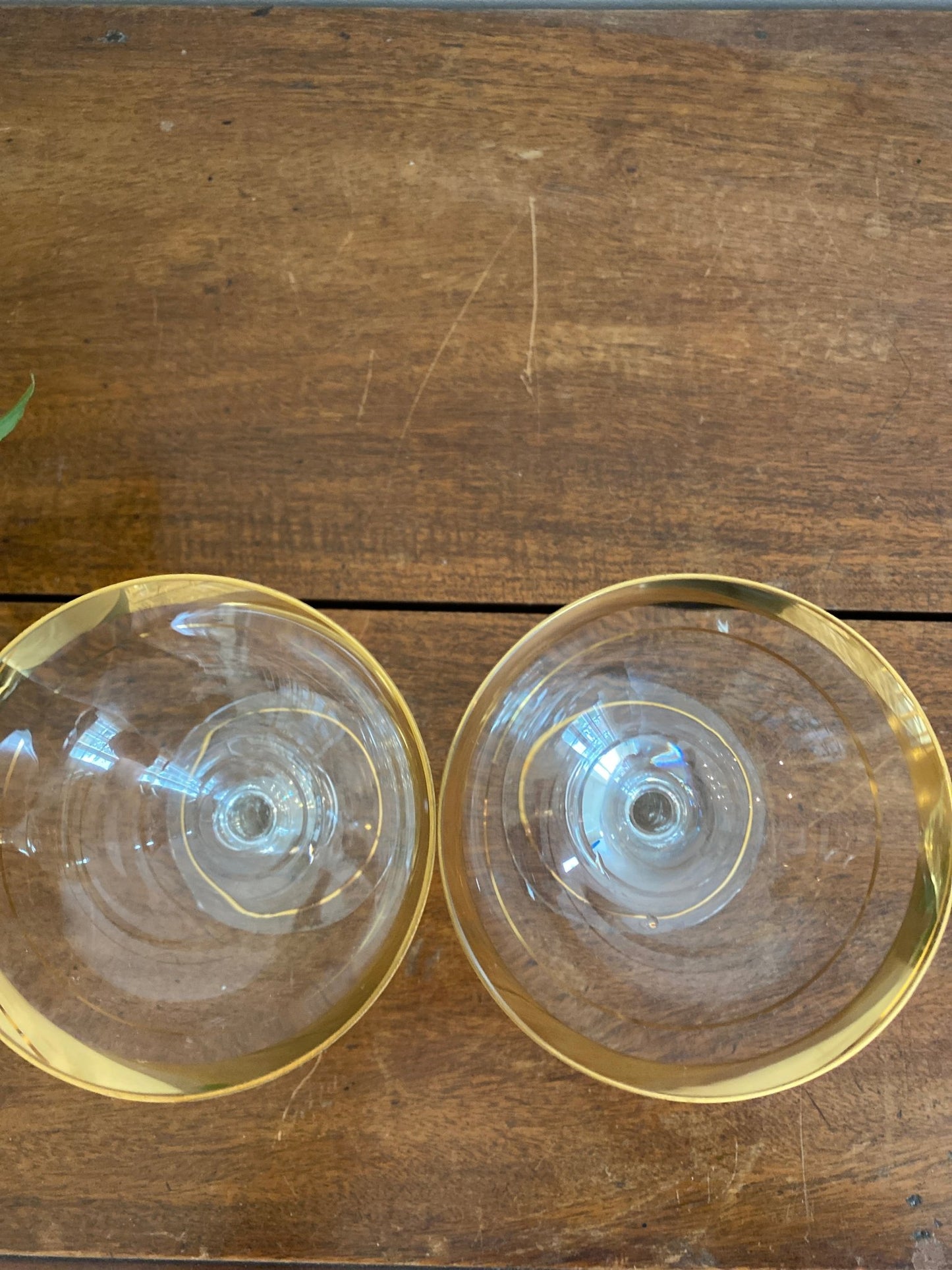 Gold Rimmed Champagne Glasses - Perth Market