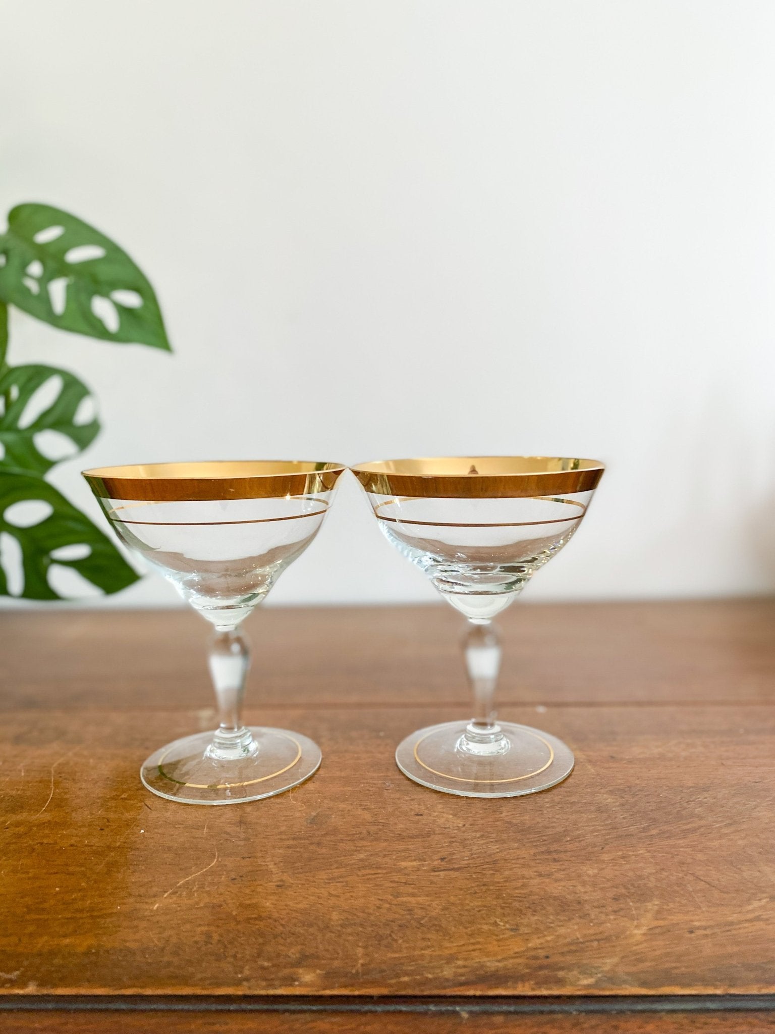 Gold Rimmed Champagne Glasses - Perth Market