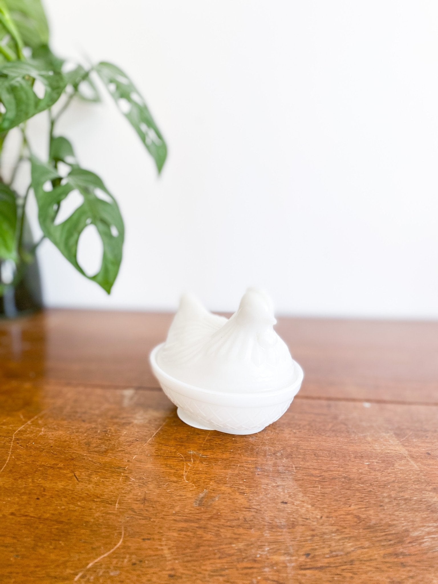 Hen and Chicken Milk Glass Dish - Perth Market