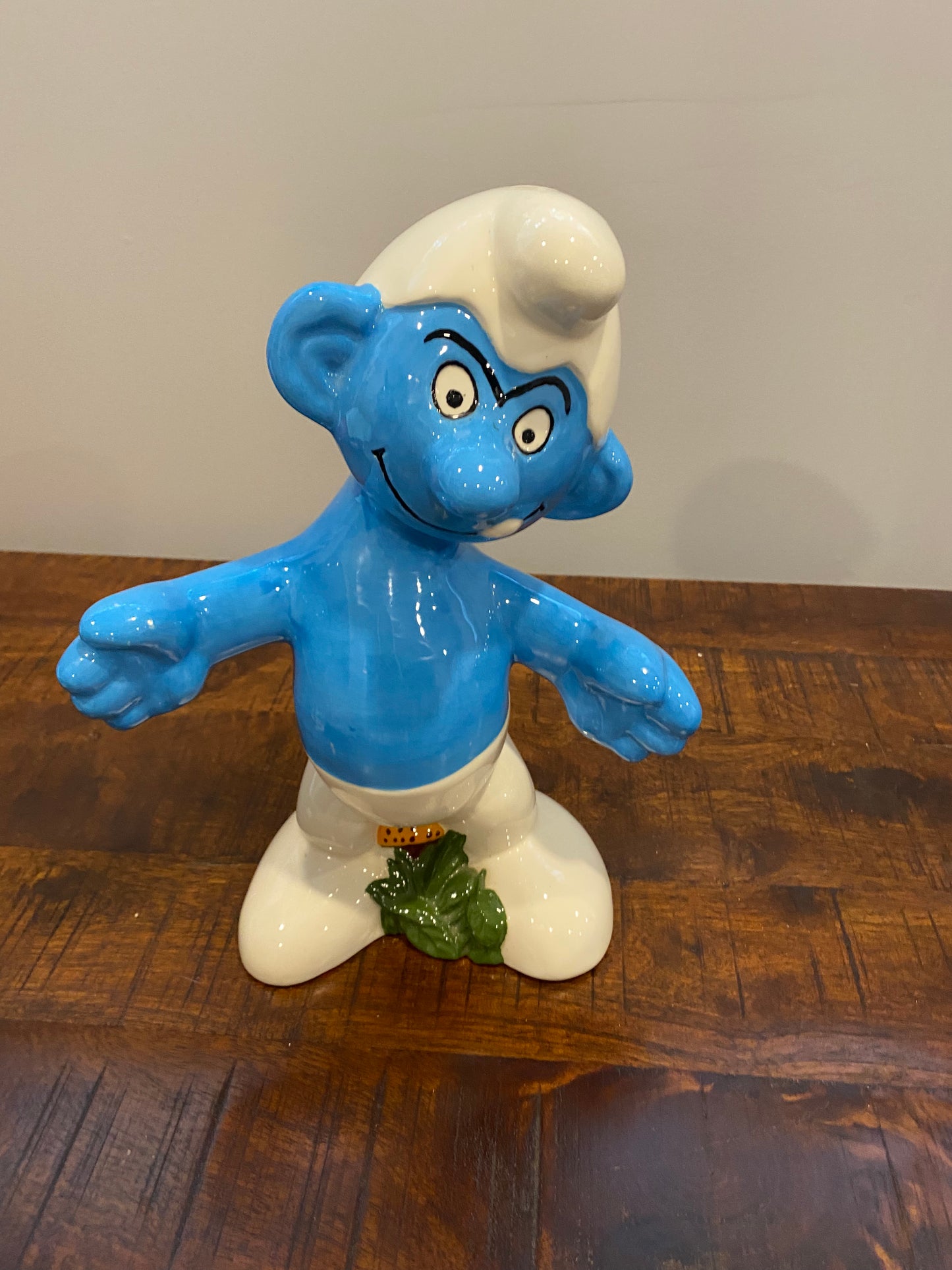 Vintage Ceramic Smurf Figurine