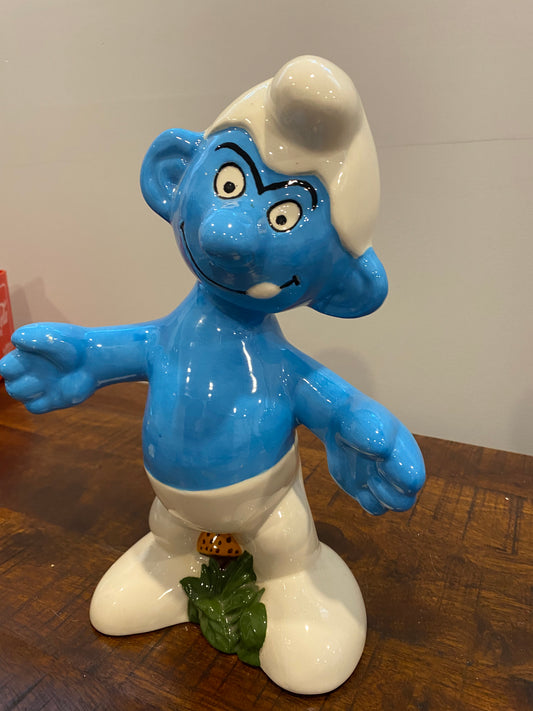 Vintage Ceramic Smurf Figurine