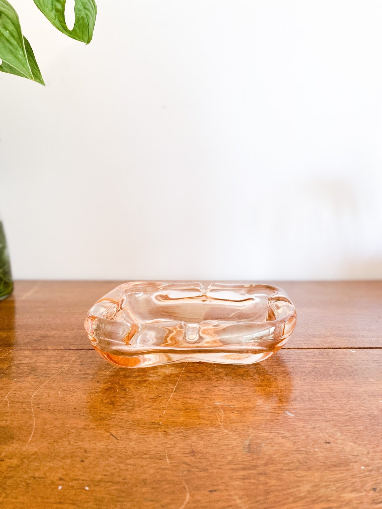 Iridiscent Pink Murano Style Glass Ashtray - Perth Market