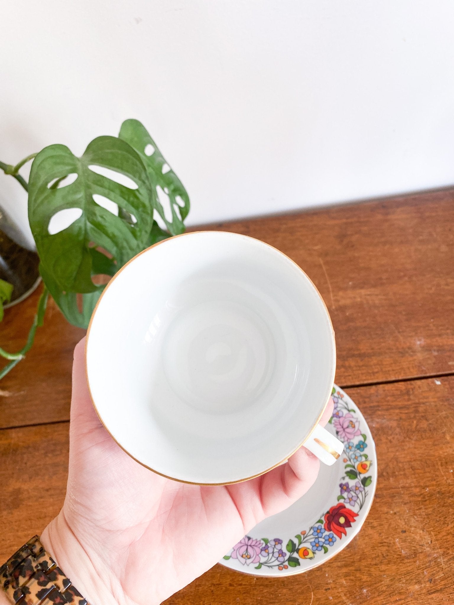 Kalosca Handpainted Hungarian Teacup & Saucer - Perth Market