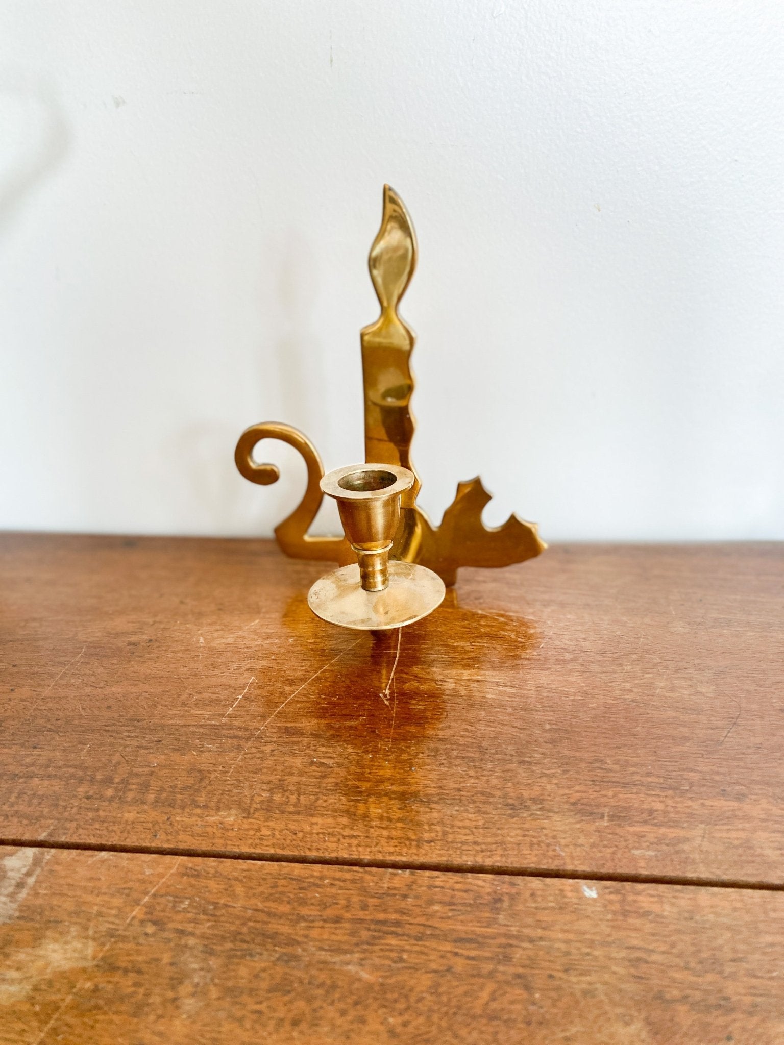 Lamp Shape Brass Candleholder - Perth Market