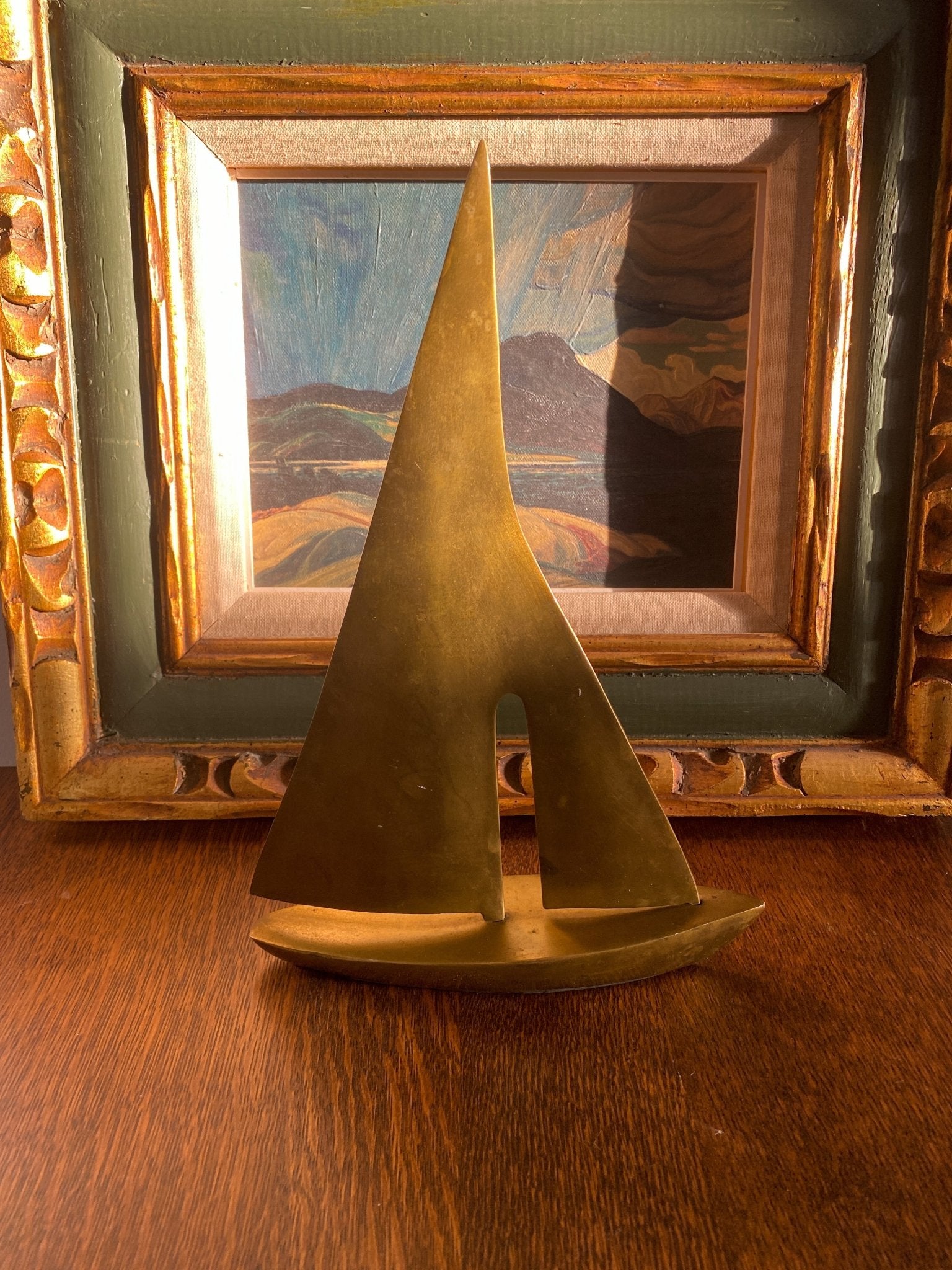 Large Vintage Brass Ship - Perth Market