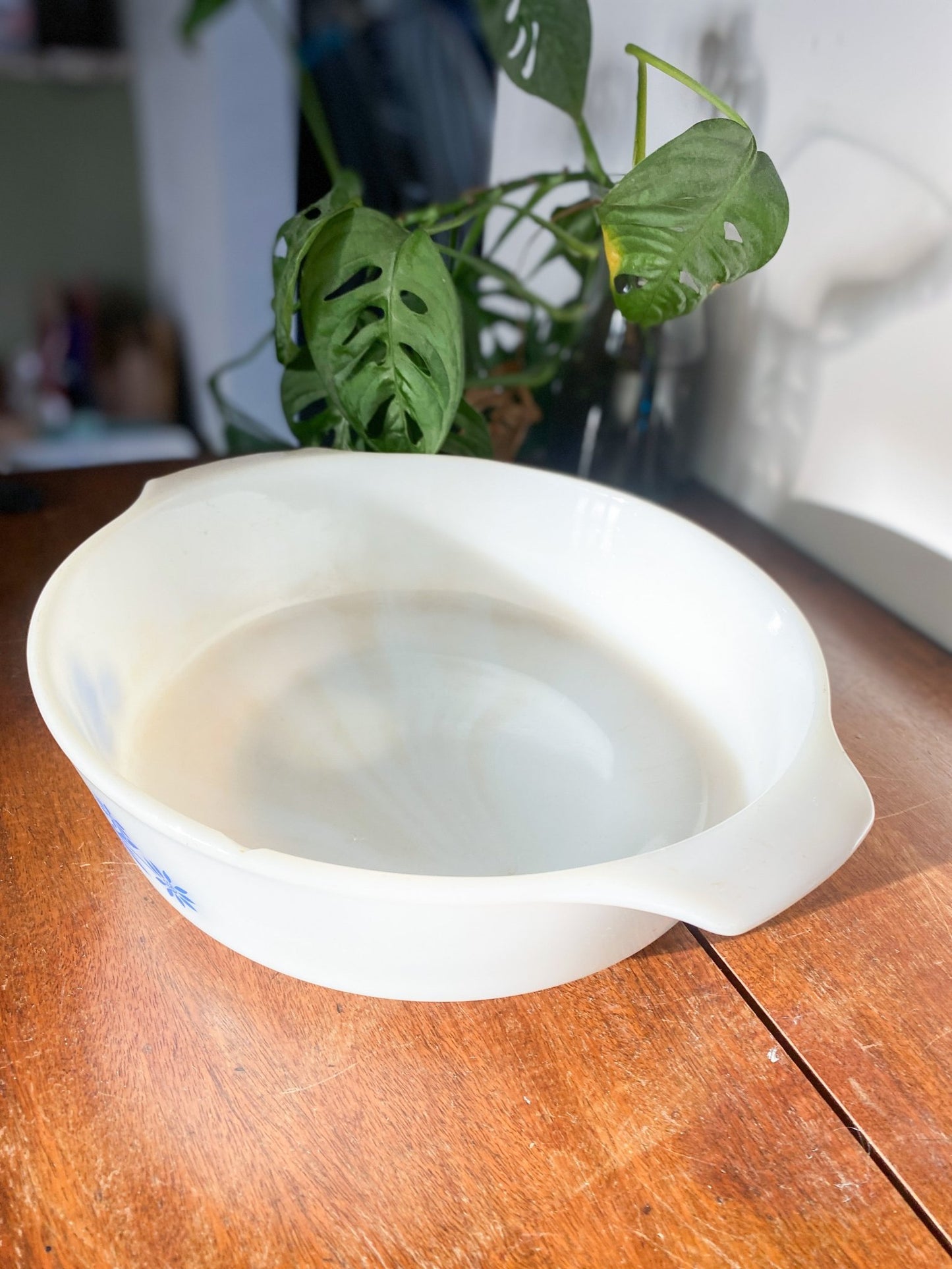 Milk Glass Bowl - Blue Cornflowers - Perth Market