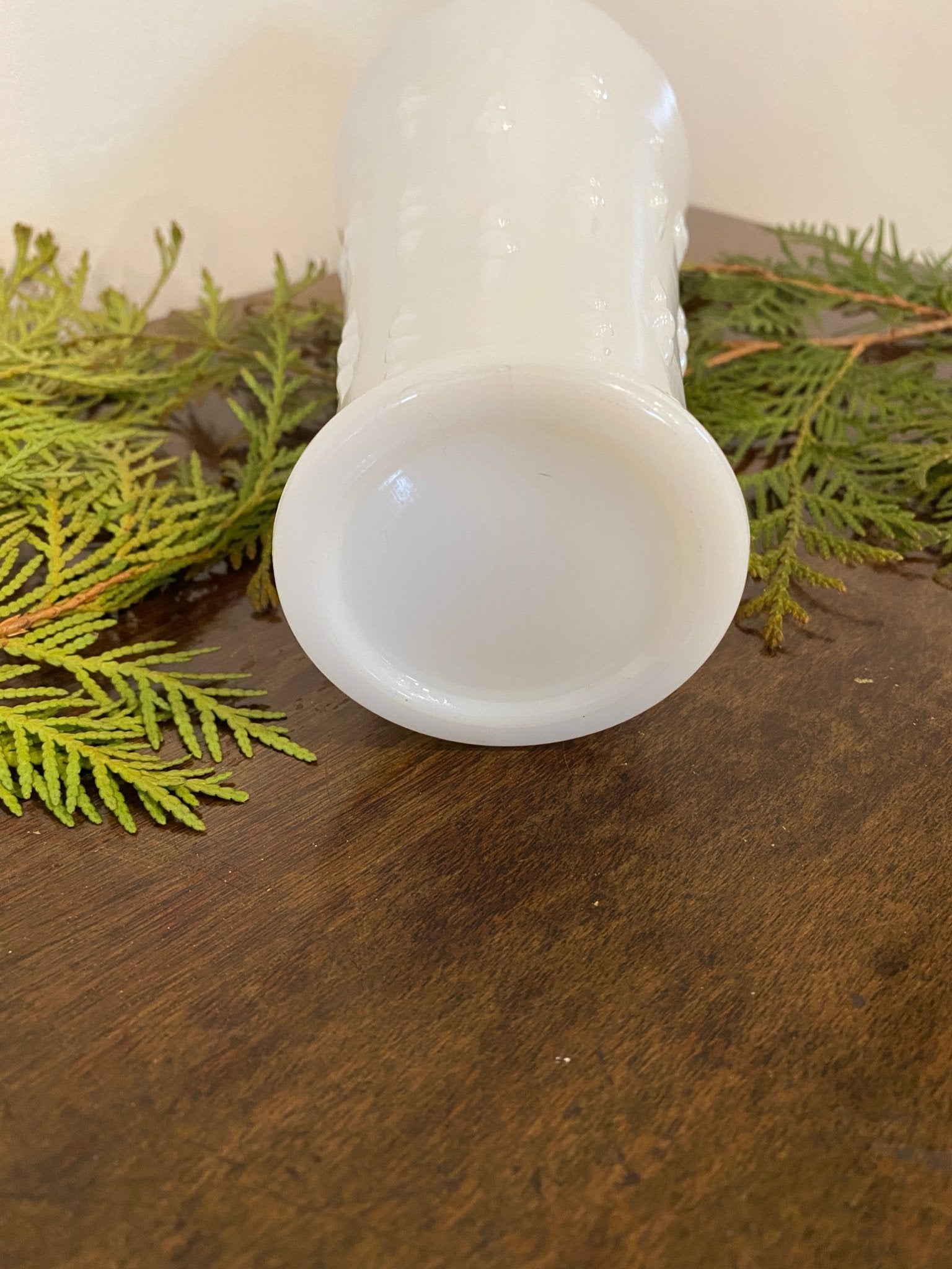 Milk Glass Vase with Pattern - Perth Market