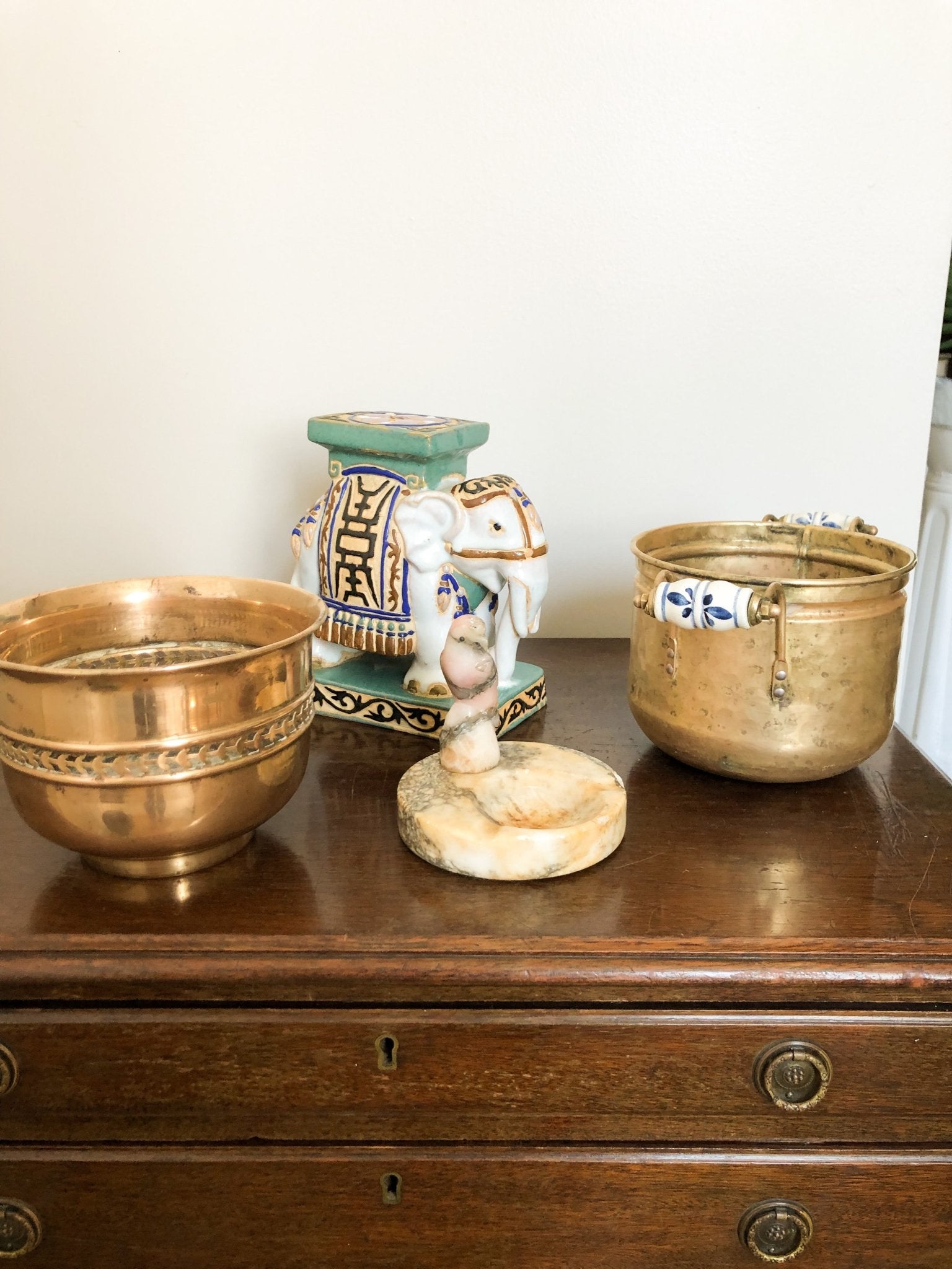 Mini Ceramic Elephant Plant Stand - Perth Market