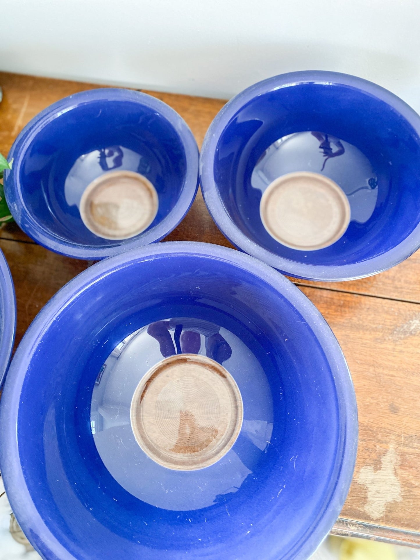 Nesting Blue Pyrex Mixing Bowls - Perth Market