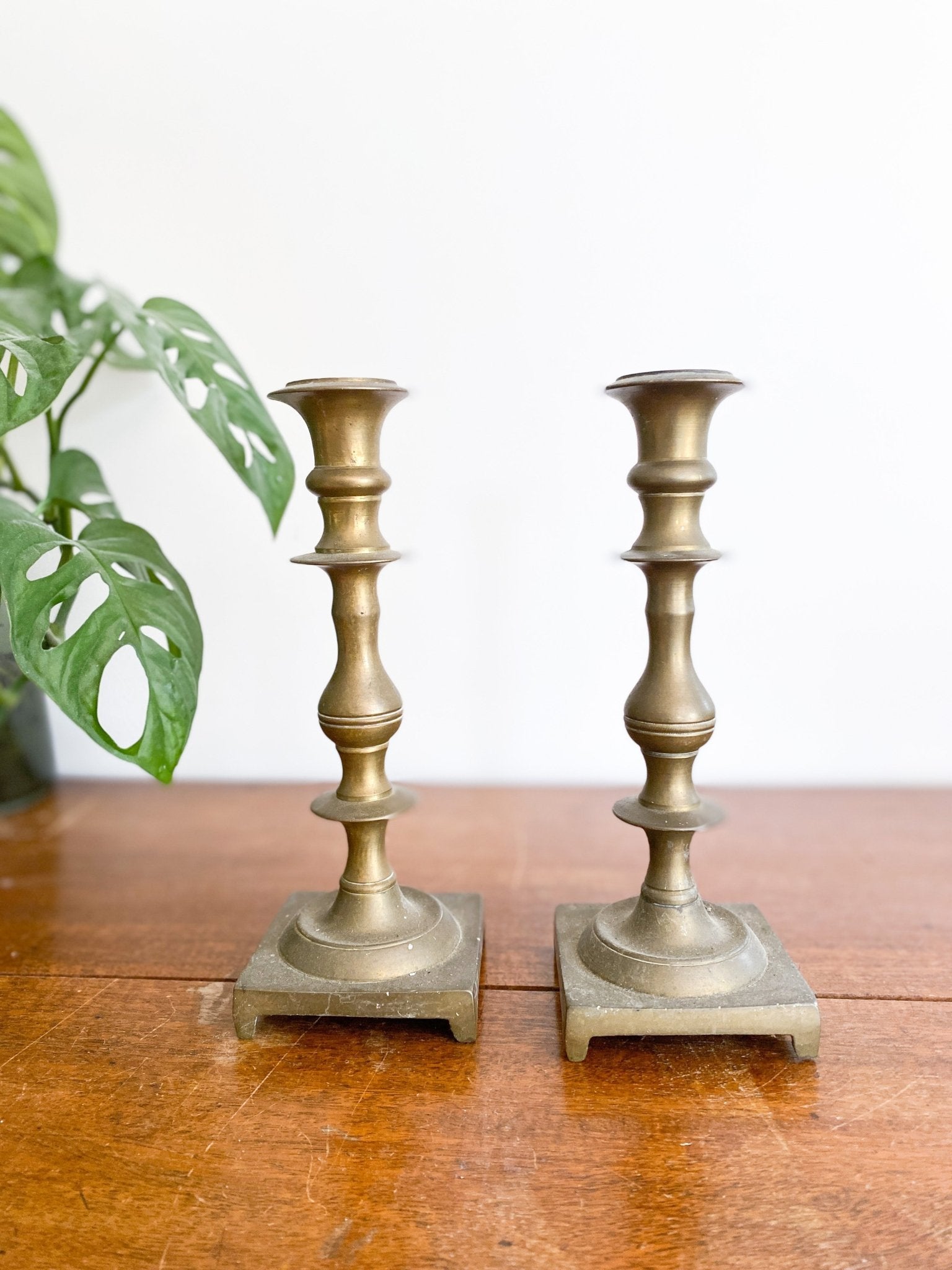 Pair of Brass Candlestick Holders - Perth Market