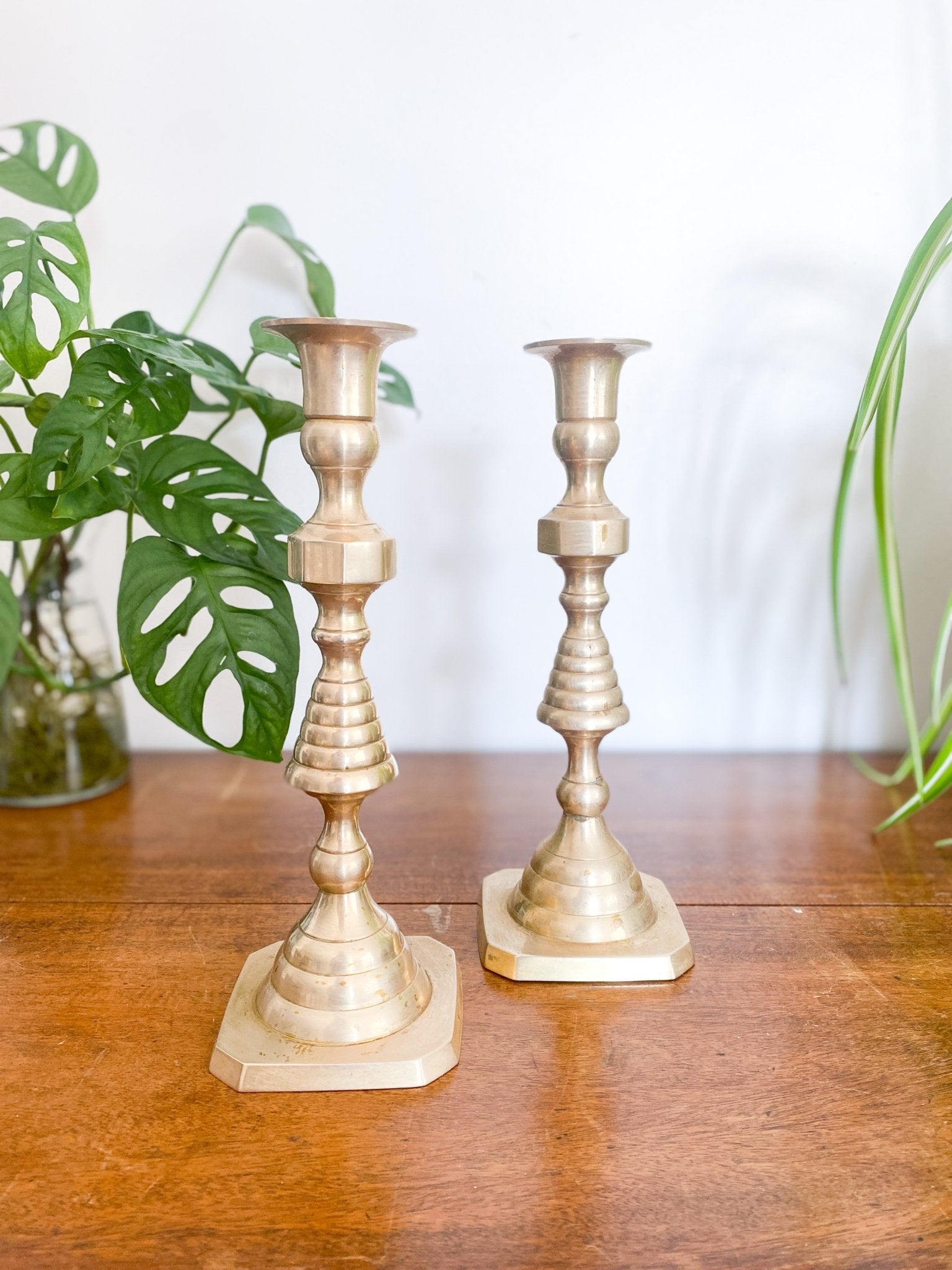 Pair of Brass Candlestick Holders - Perth Market