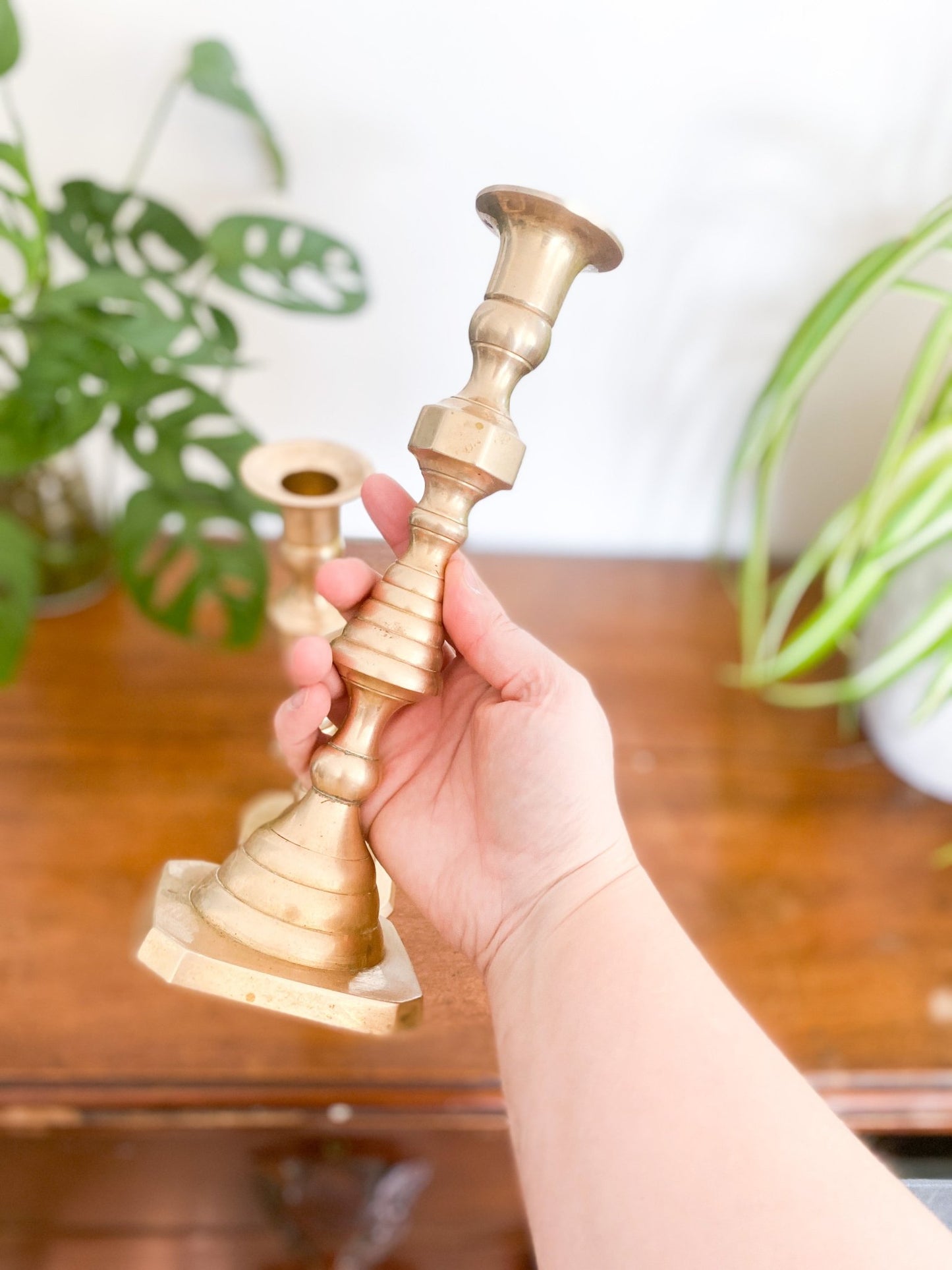 Pair of Brass Candlestick Holders - Perth Market