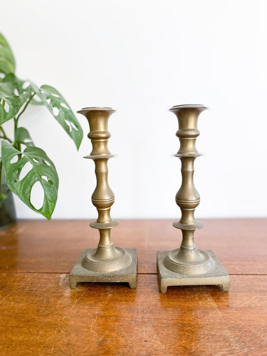 Pair of Brass Candlestick Holders - Perth Market