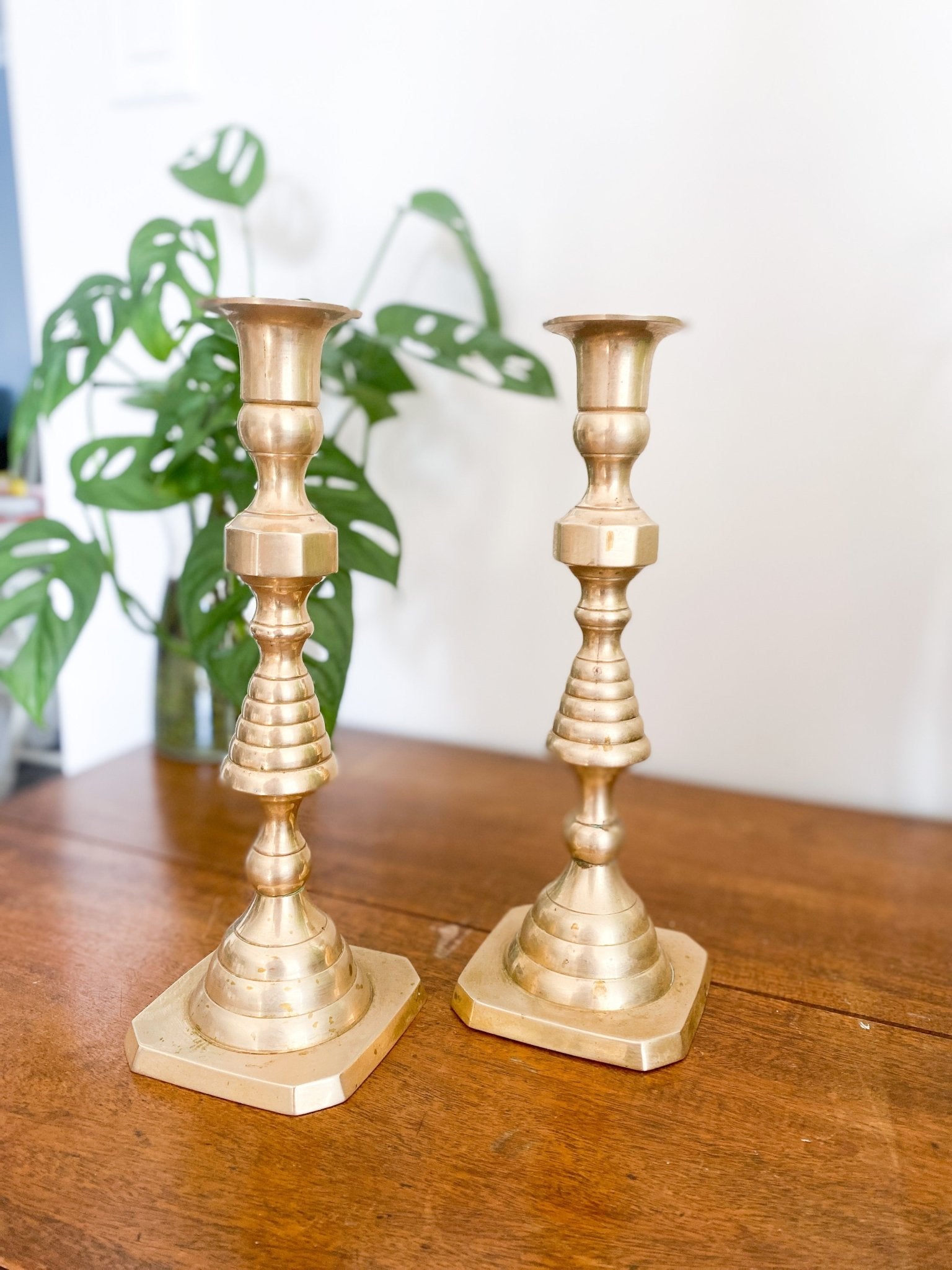 Pair of Brass Candlestick Holders - Perth Market