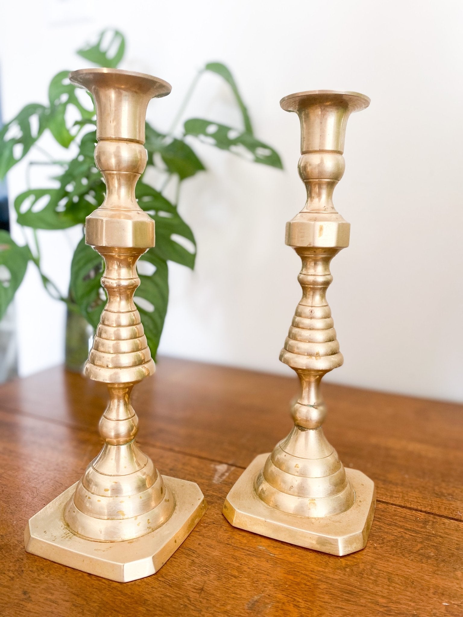 Pair of Brass Candlestick Holders - Perth Market