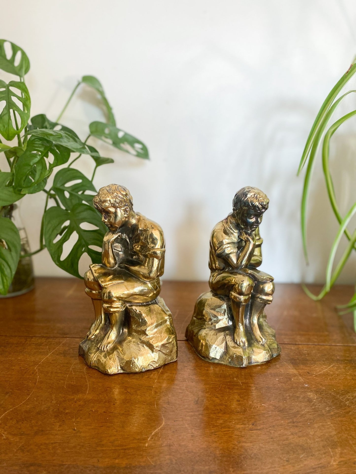 Pair of Faux Brass Bookends - Perth Market