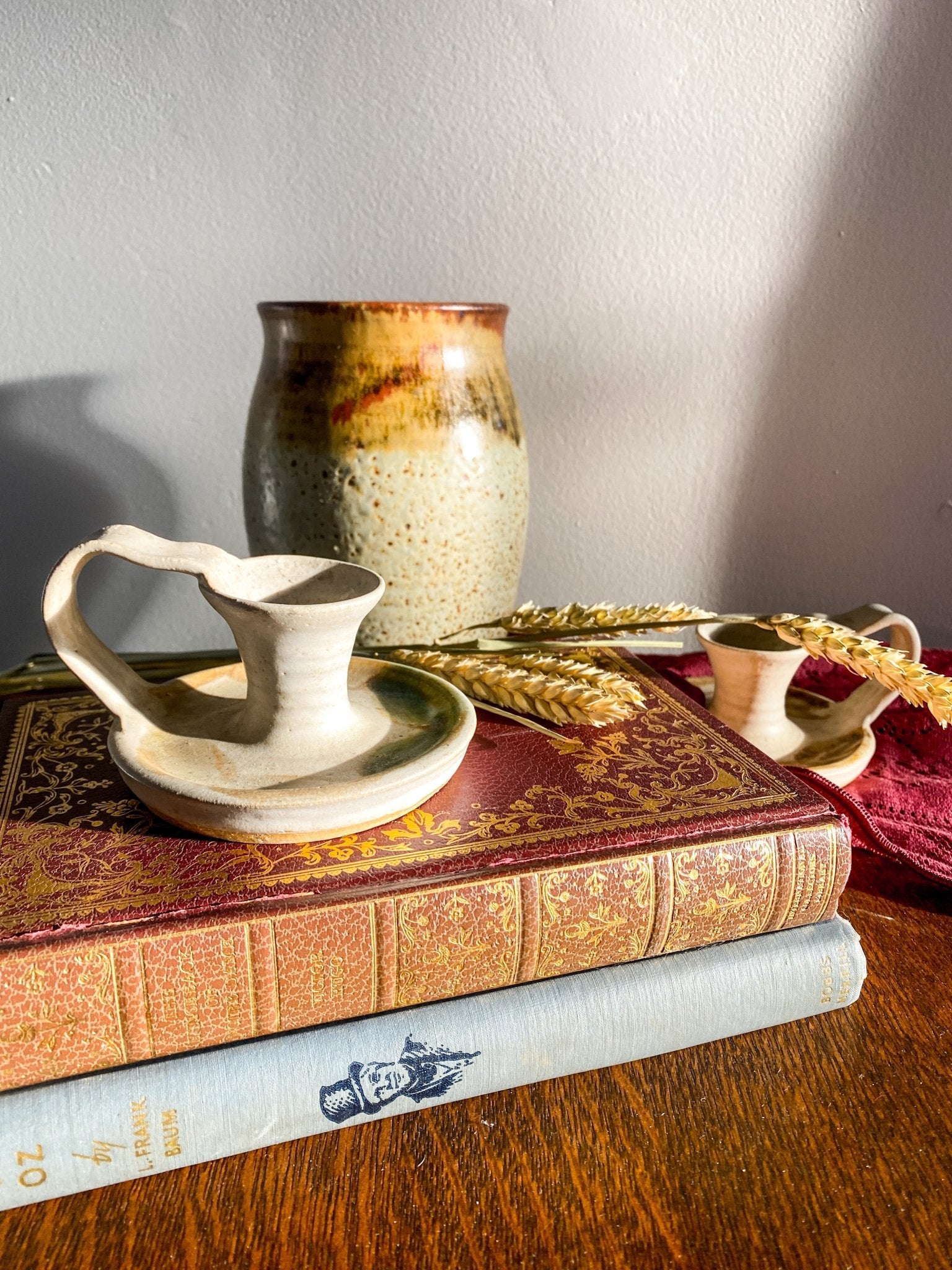 Pair of Pottery Candle Holders - Perth Market