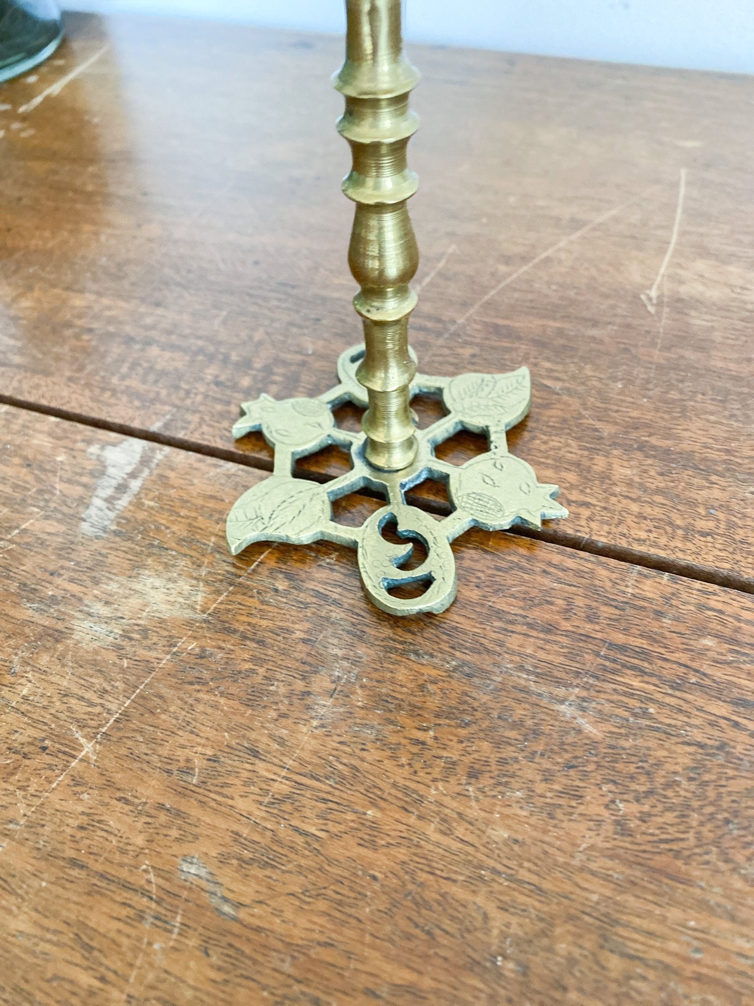 Pineapple Base Brass Candlestick Holder - Perth Market