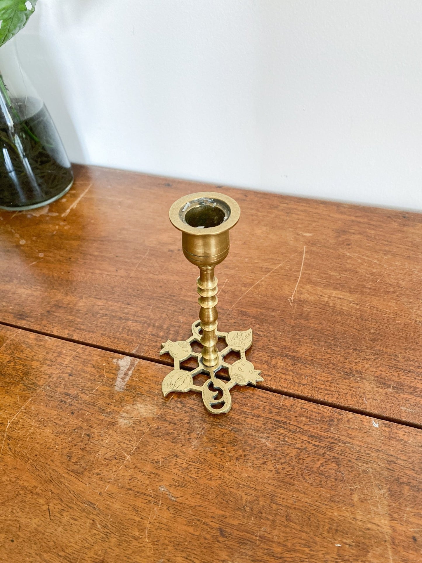 Pineapple Base Brass Candlestick Holder - Perth Market