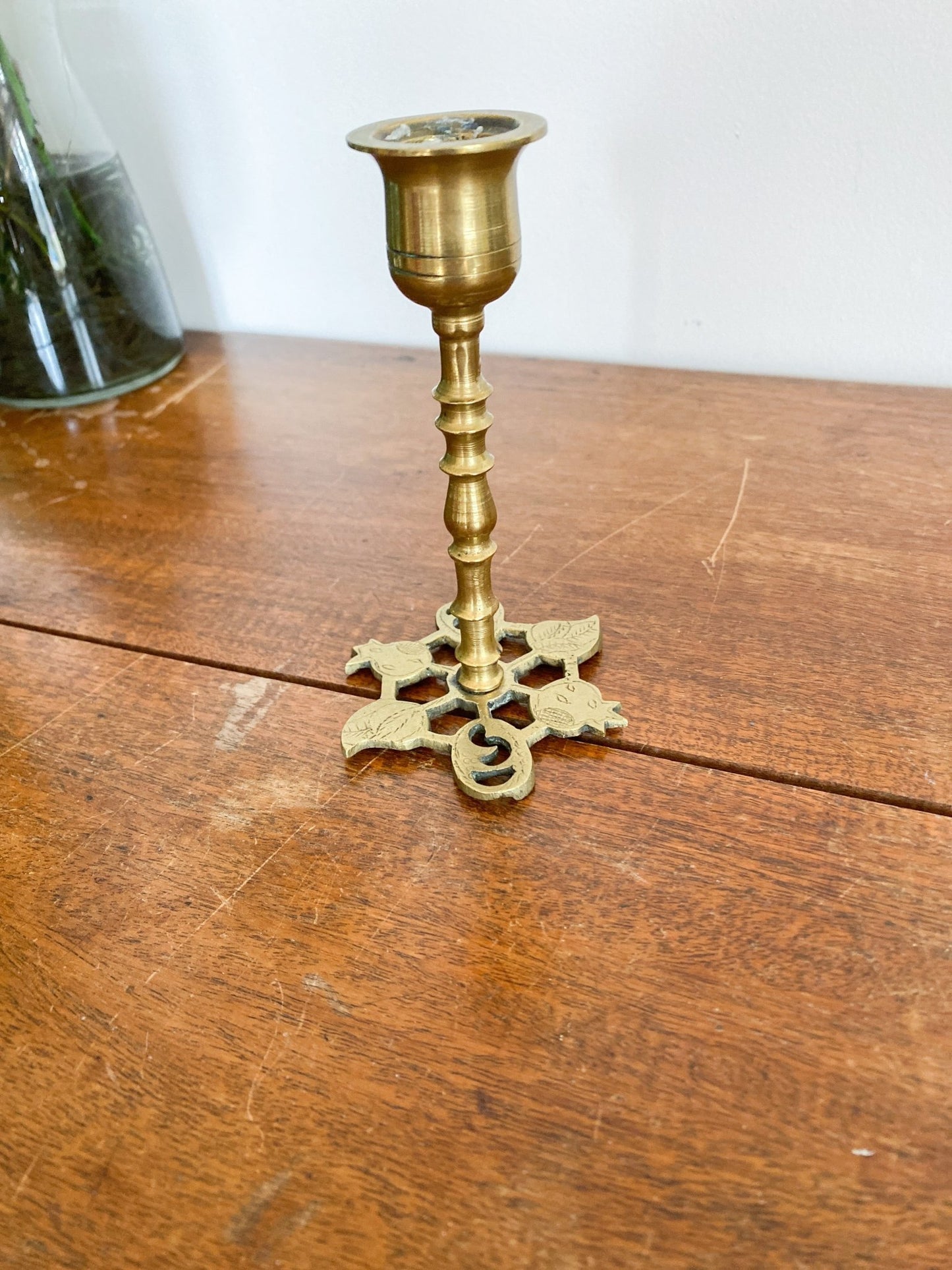 Pineapple Base Brass Candlestick Holder - Perth Market